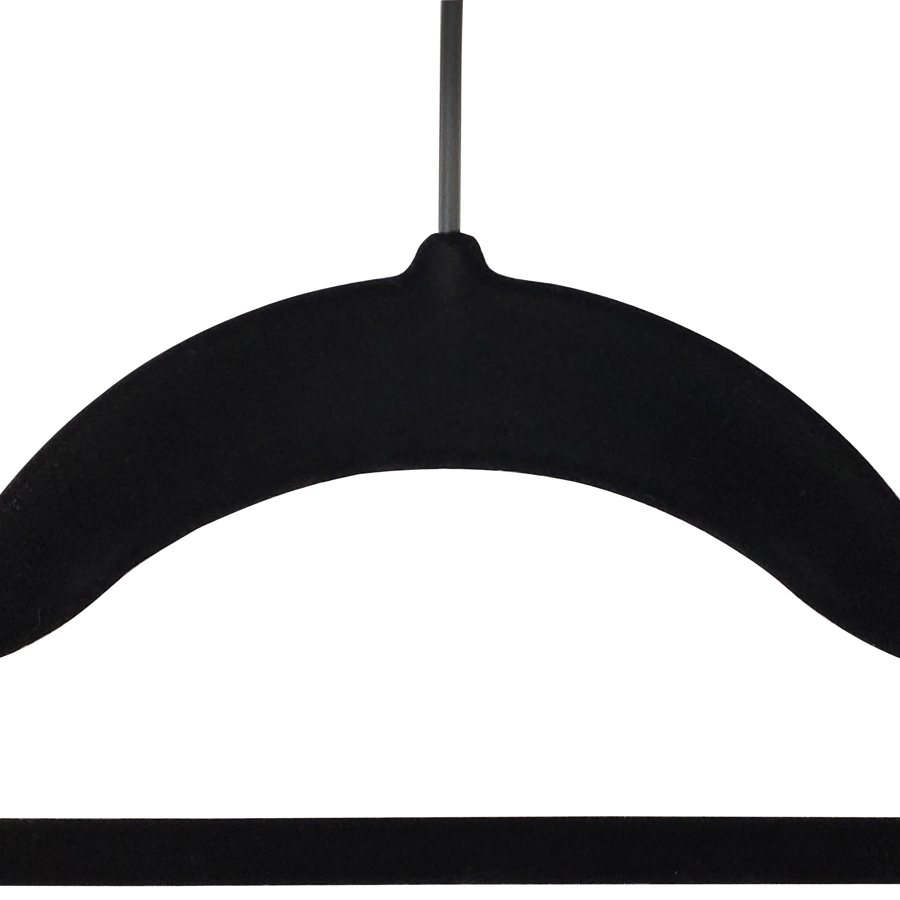 Pack 4 cabides veludo preto 45x23x2.4cm SPACEO - 22