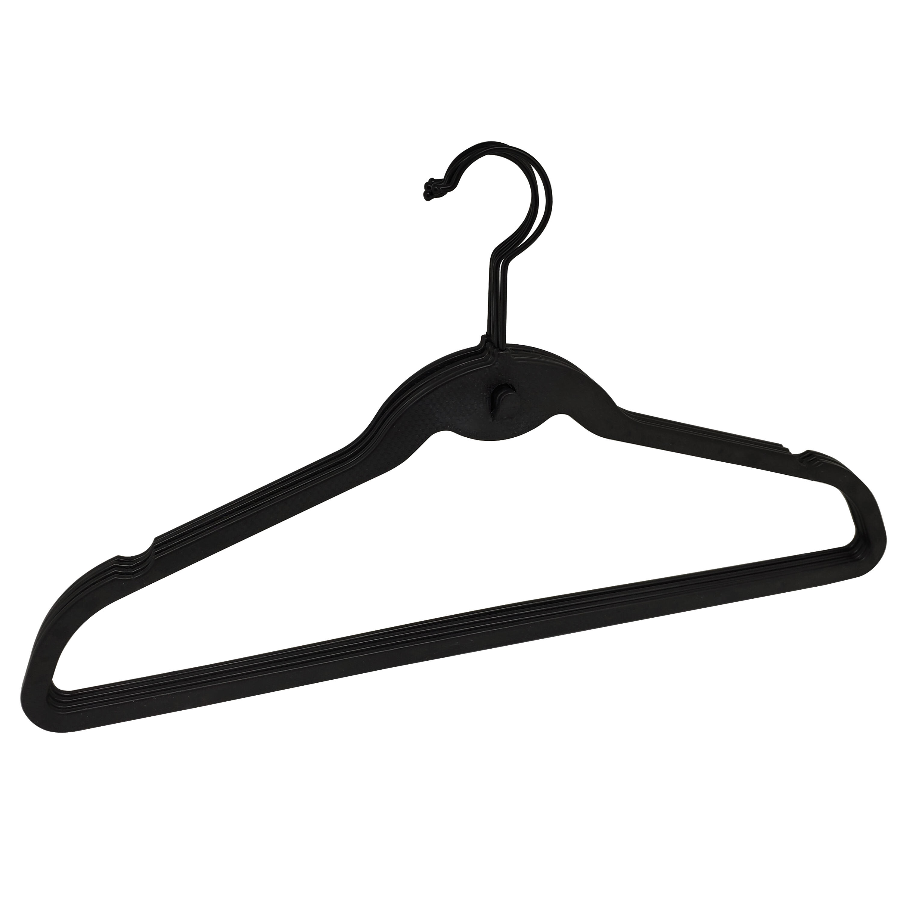 Set di 4 grucce antiscivolo L 45 x H 24 cm nero - 5