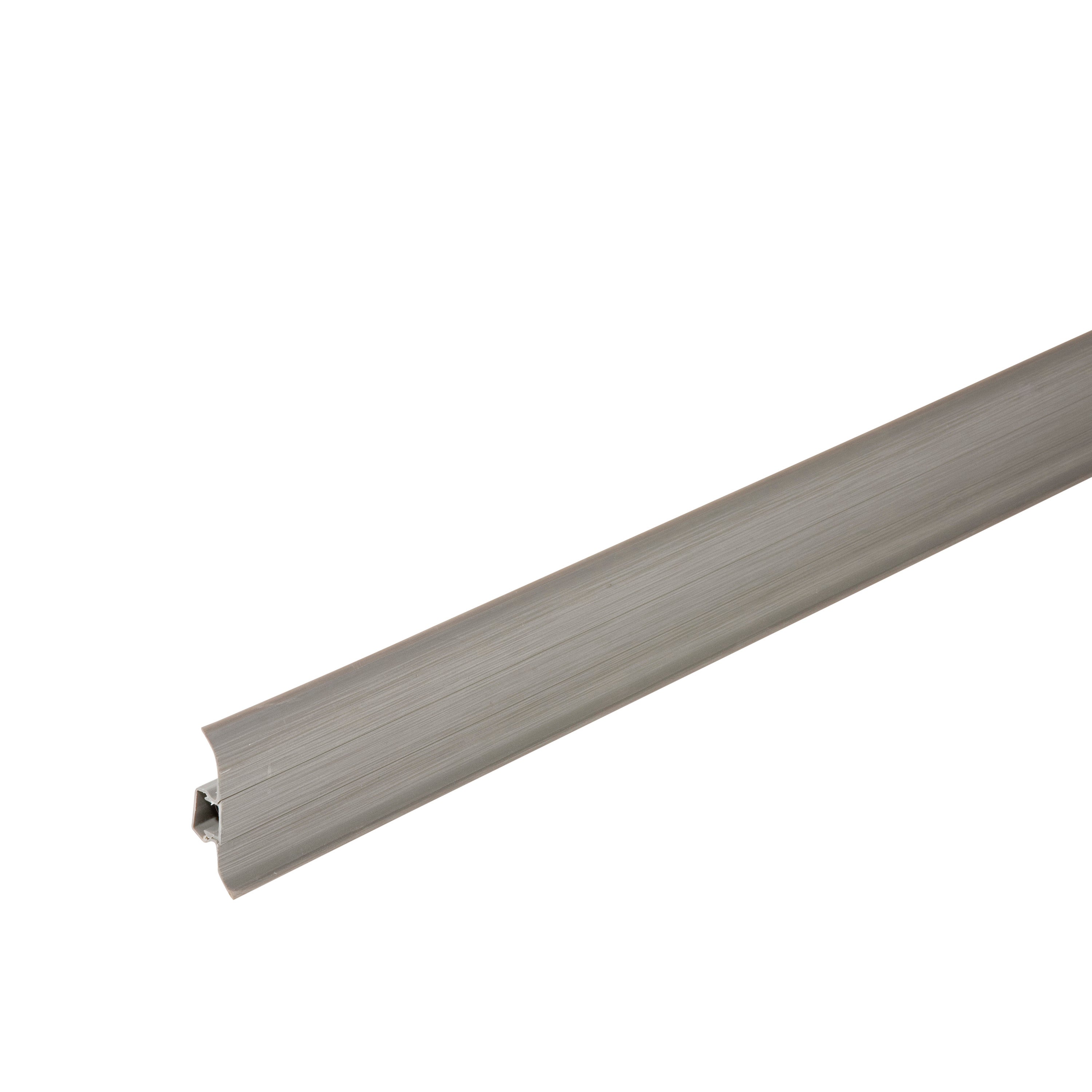 Plinthe PVC cache-fil gris, 12 x 60 mm, L.2.5 m - 2