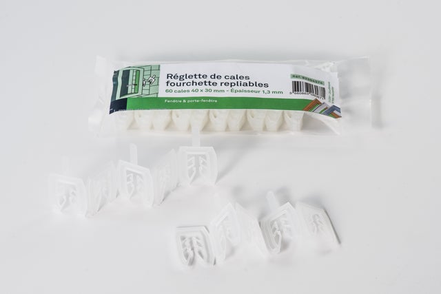 Lot de 60 cales fourchette repliables pose fenêtres
