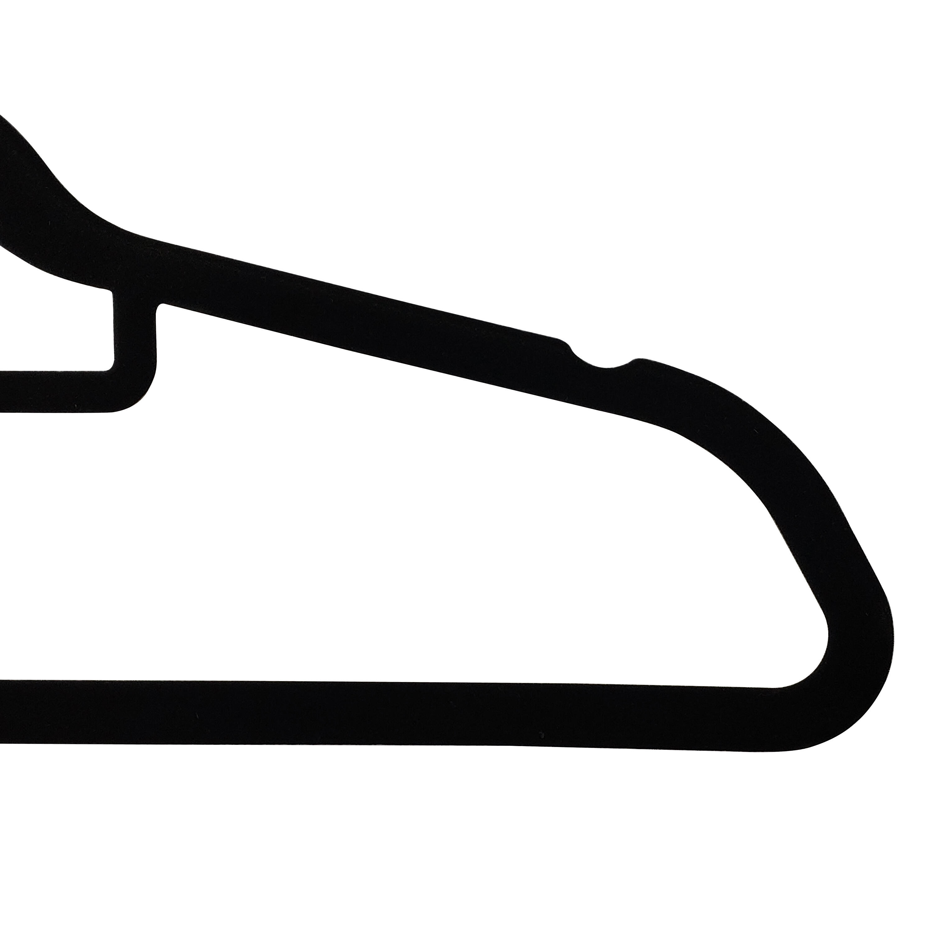 Pack 4 cabides veludo preto 45x23x2.4cm SPACEO - 20