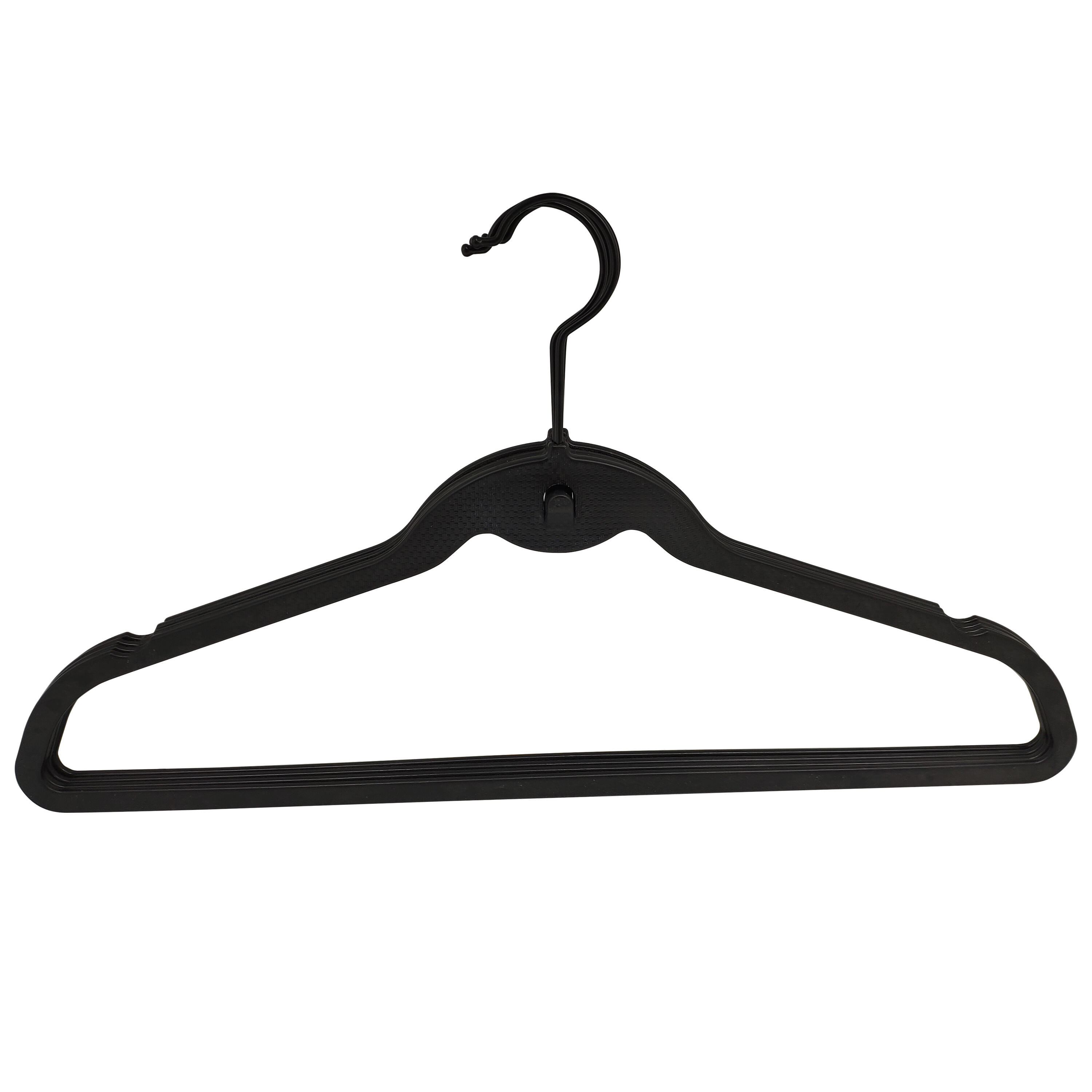 Set di 4 grucce antiscivolo L 45 x H 24 cm nero - 4