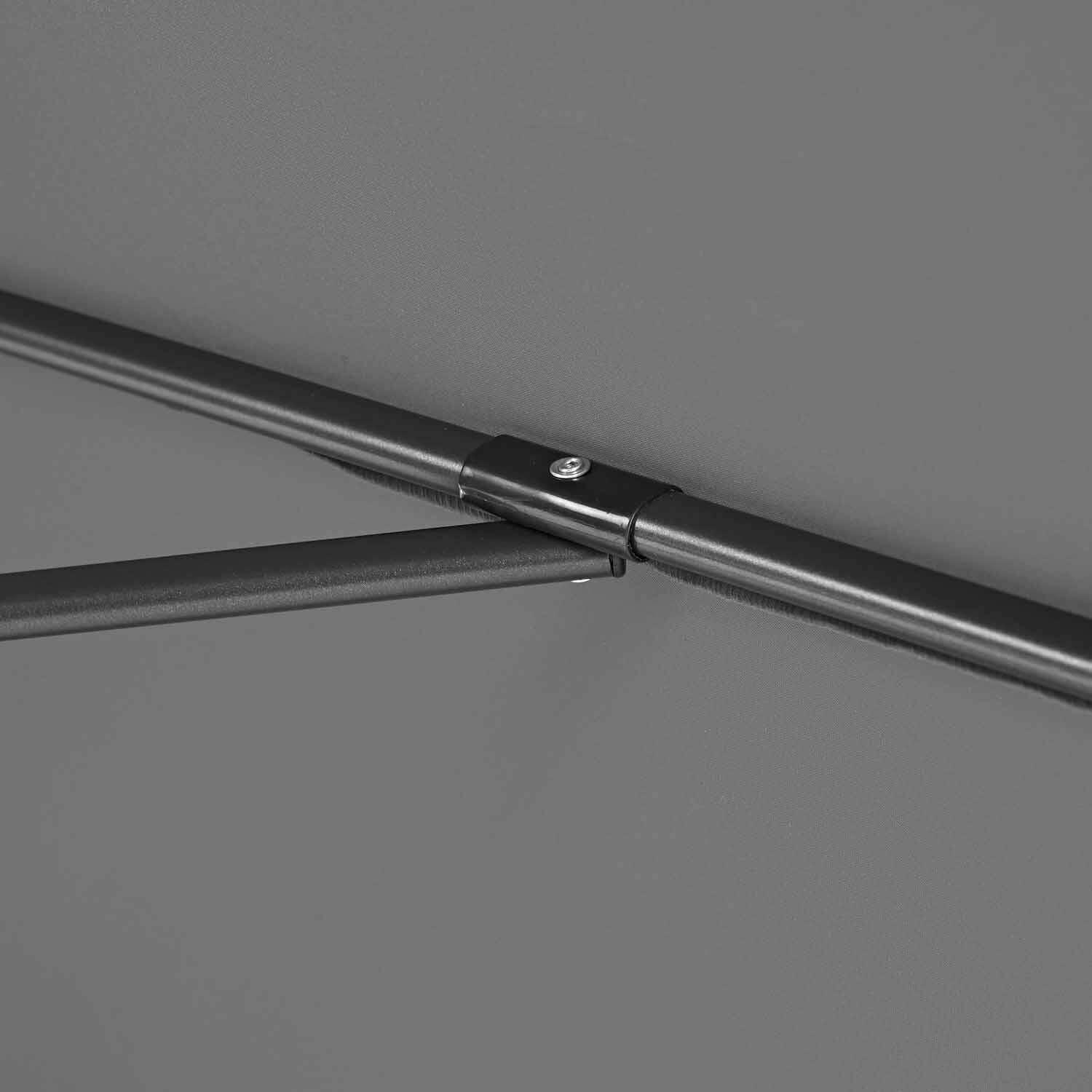 Parasol déporté hexagonal anthracite Avea NATERIAL L.292 x l.292 cm - 8
