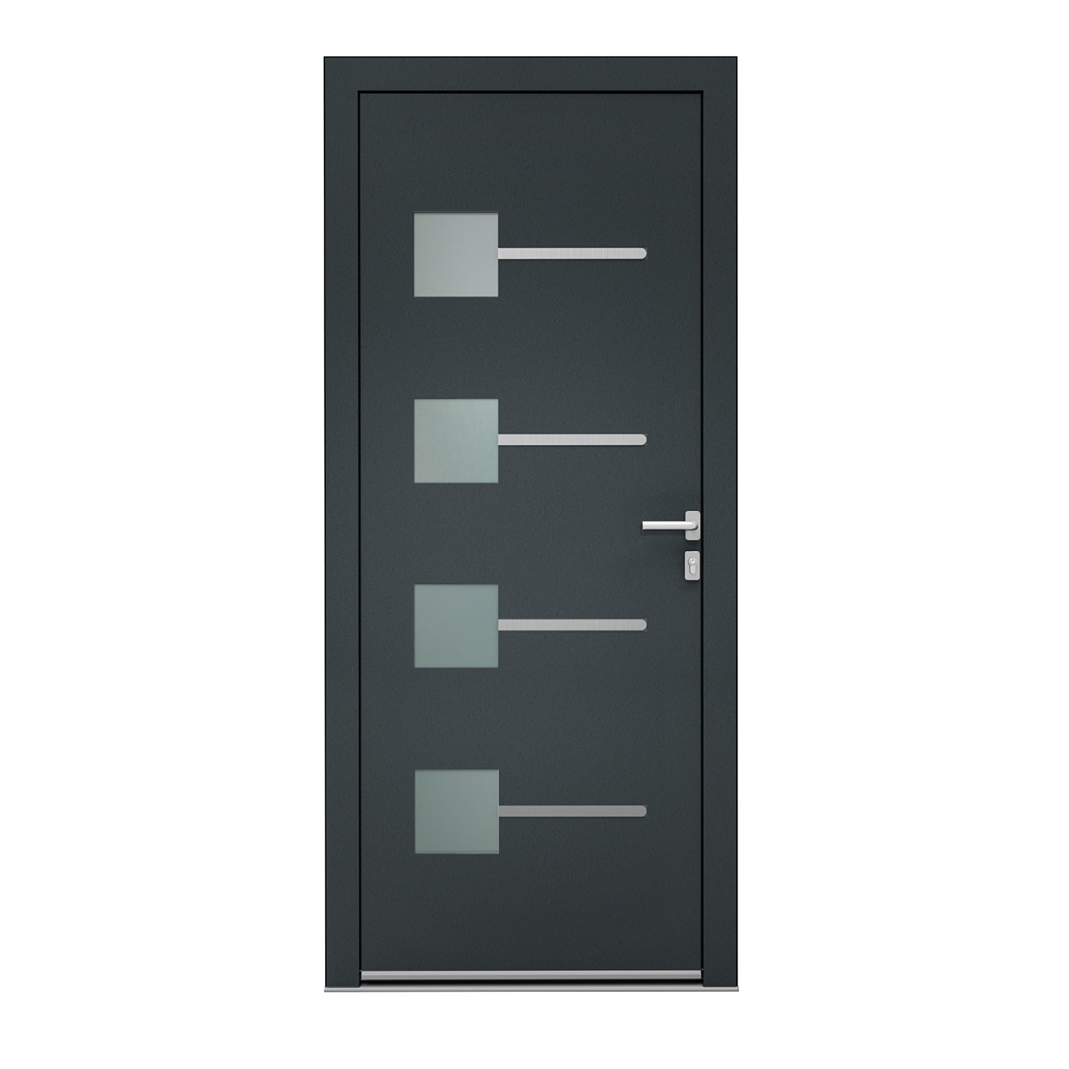 Porte d'entrée Alu Soria 2 Premium H.215 x l.90 cm vitrée gris anthr., p. gauche - 9