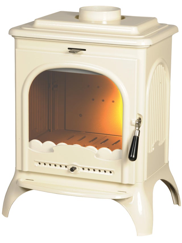 Poêle à bois INVICTA Seville 2 ivoire, 7 kW