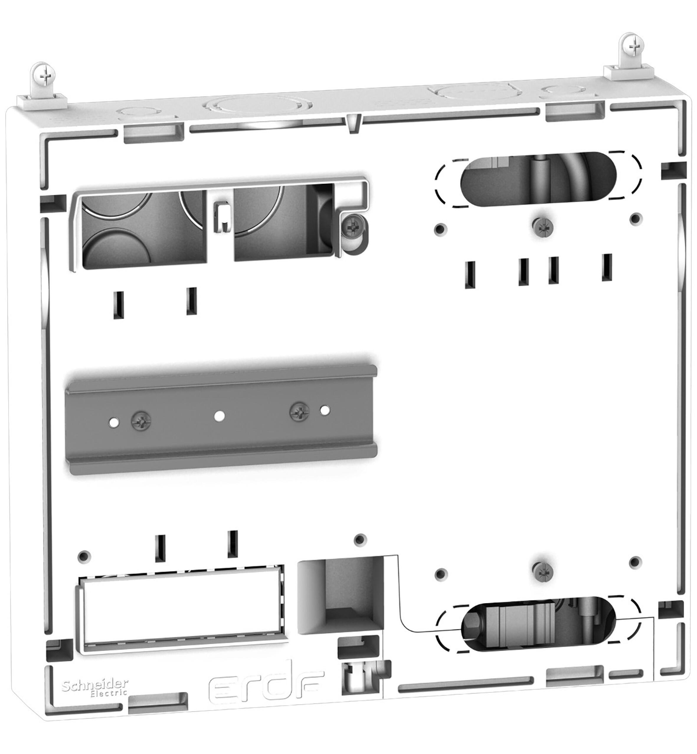 Tableau électrique nu 1 rangée 6 modules Pragma SCHNEIDER ELECTRIC ...