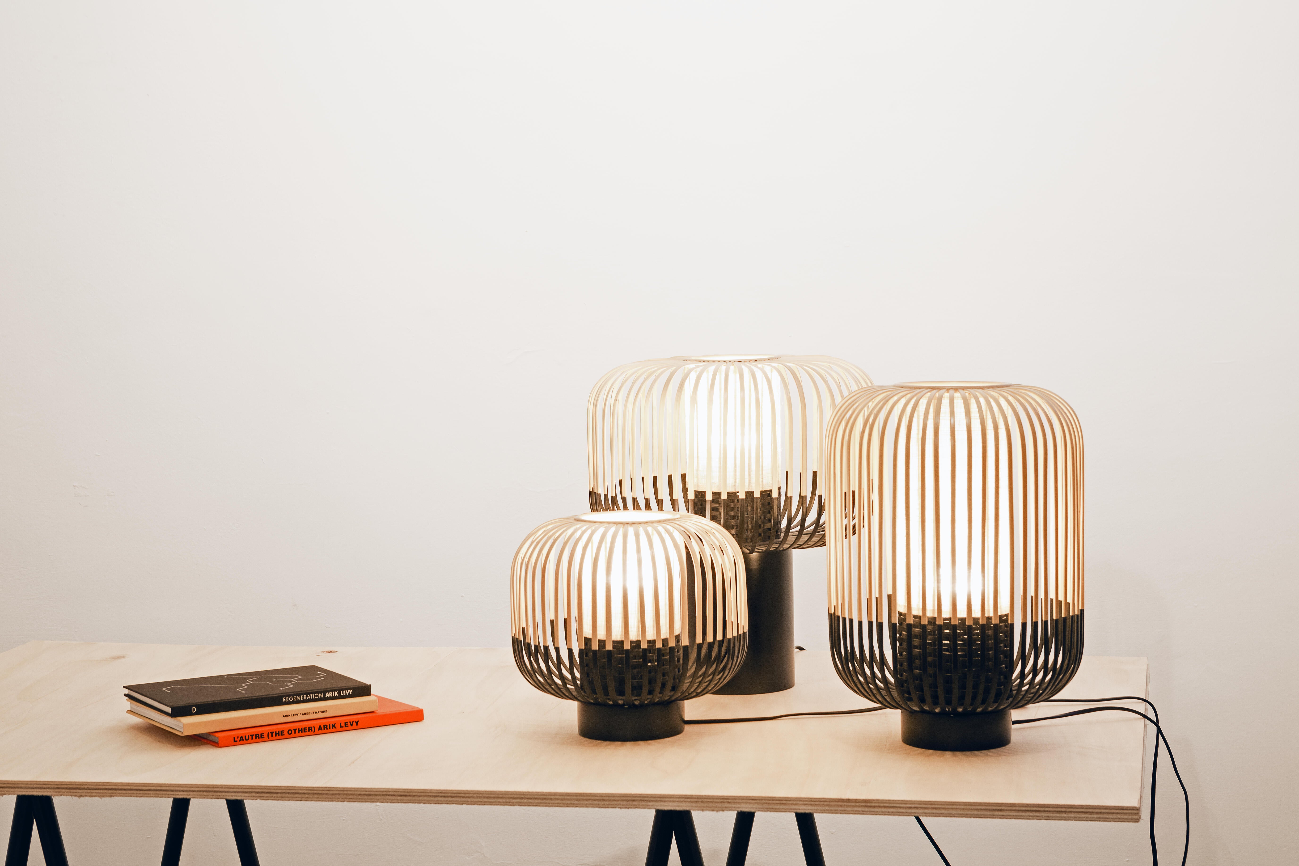 Lampe E27 Bamboo, bambou, H. 24cm - 5