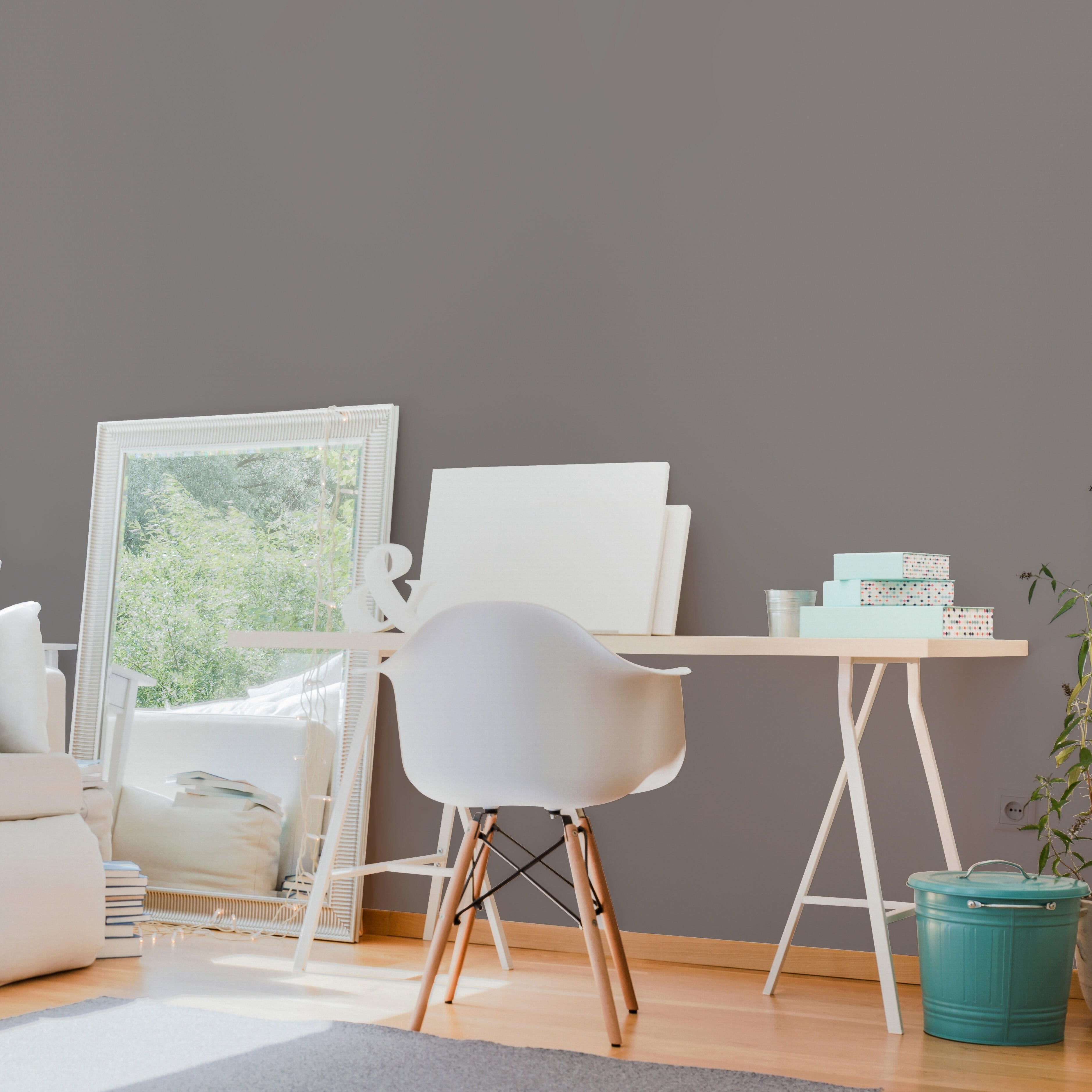 Papier peint intissé Béton métal INSPIRE gris - 4