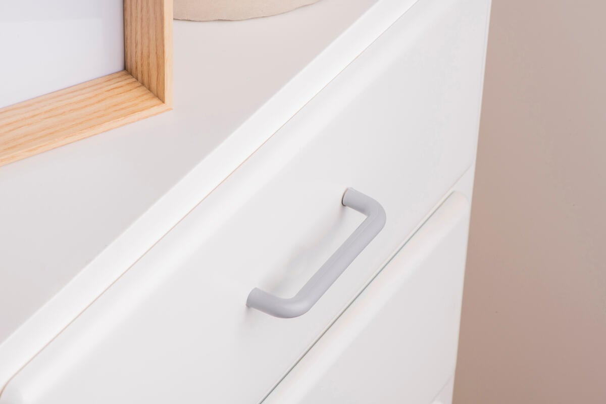 6 poignées de meuble Soa, abs gris anodisé, entraxe 96 mm - 4