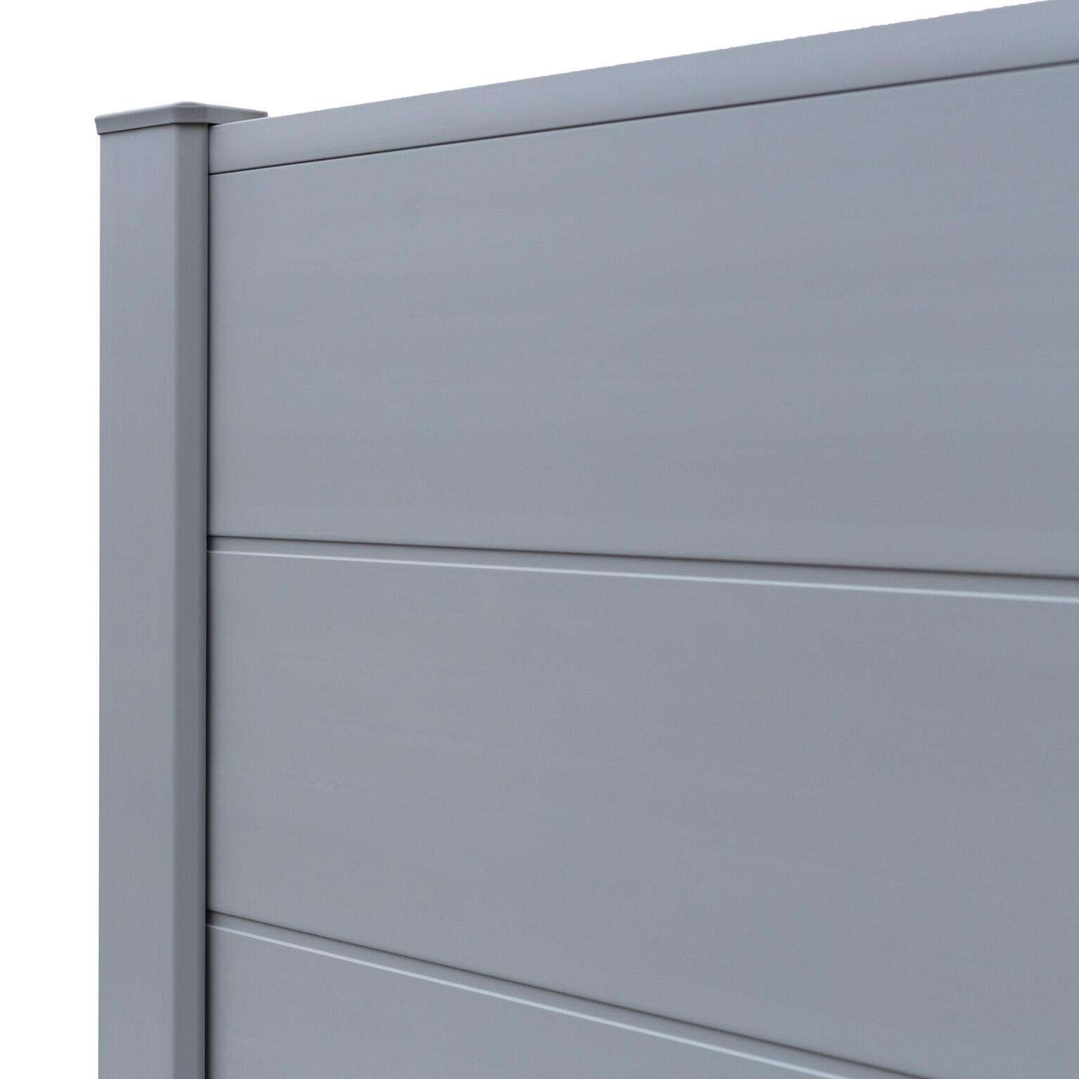 Poste de pvc gris de 230  cm - 4