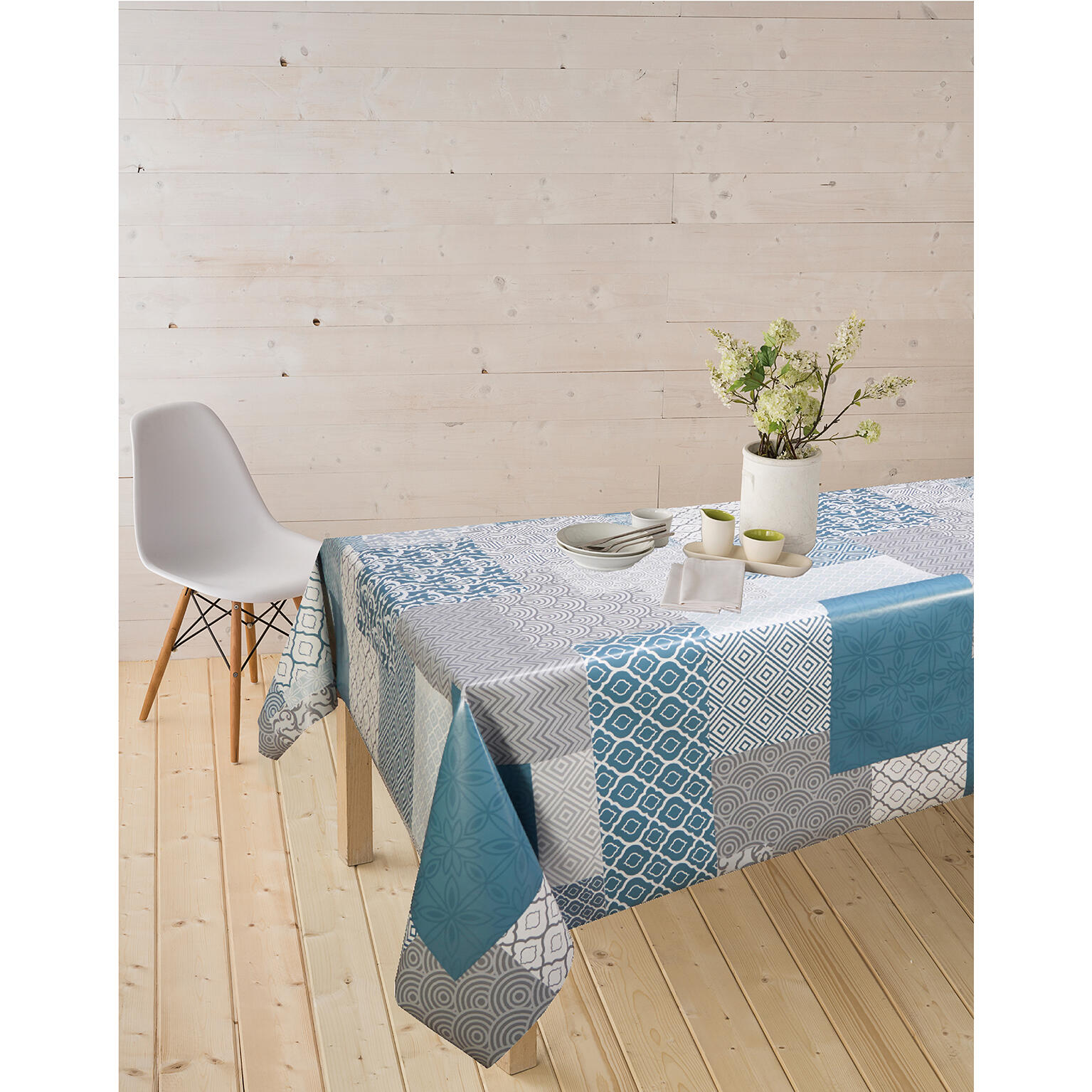 Nappe Rectangulaire En Toile Cirée PVC - 140x220 Cm Pour 8 Couverts - Multicolore