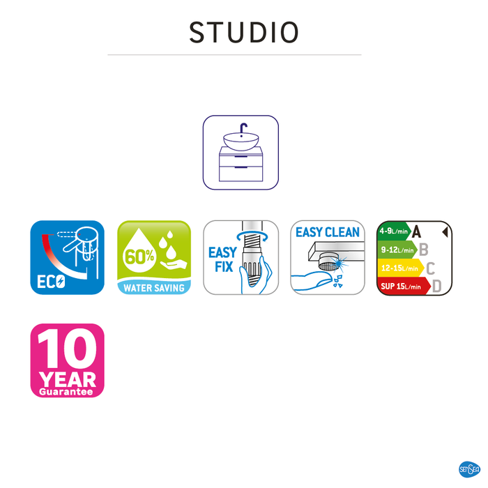 vantagens torneira studio preta cano alto da sensea