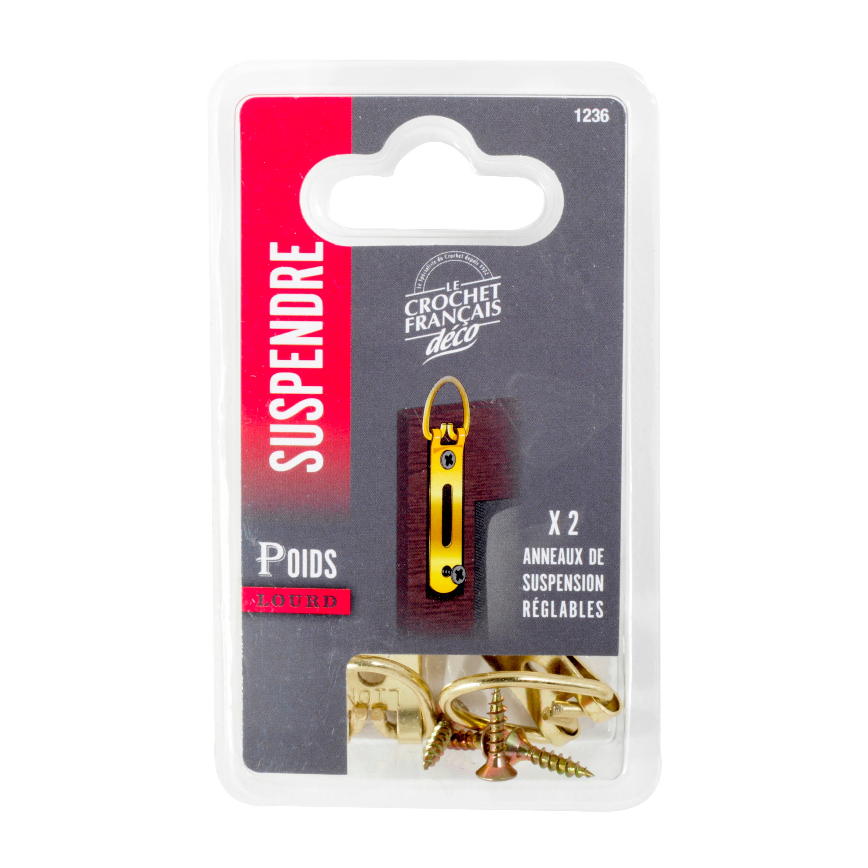 Lot de 2 anneaux réglables LE CROCHET FRANCAIS H.95 x l.23 mm - 3