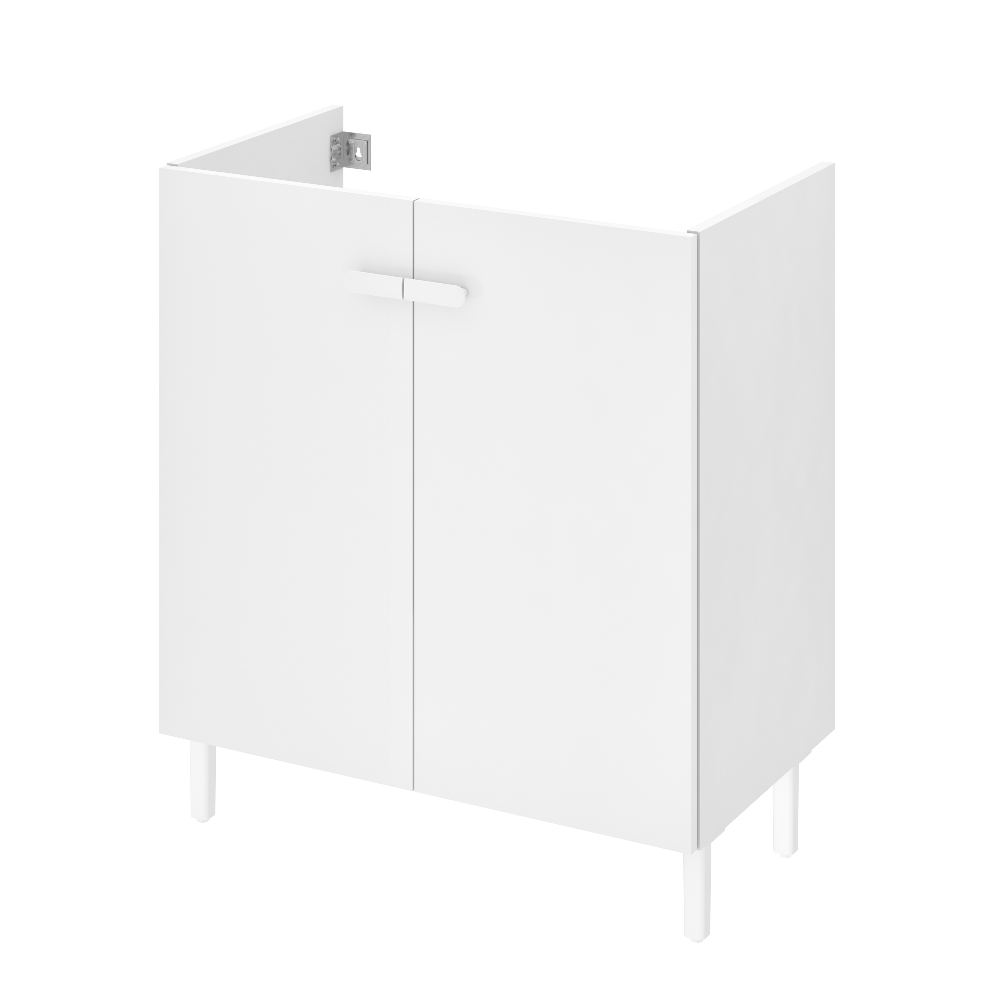 Móvel de casa de banho 70x40x70 cm 2 portas branco mate Sensea Easy - 3