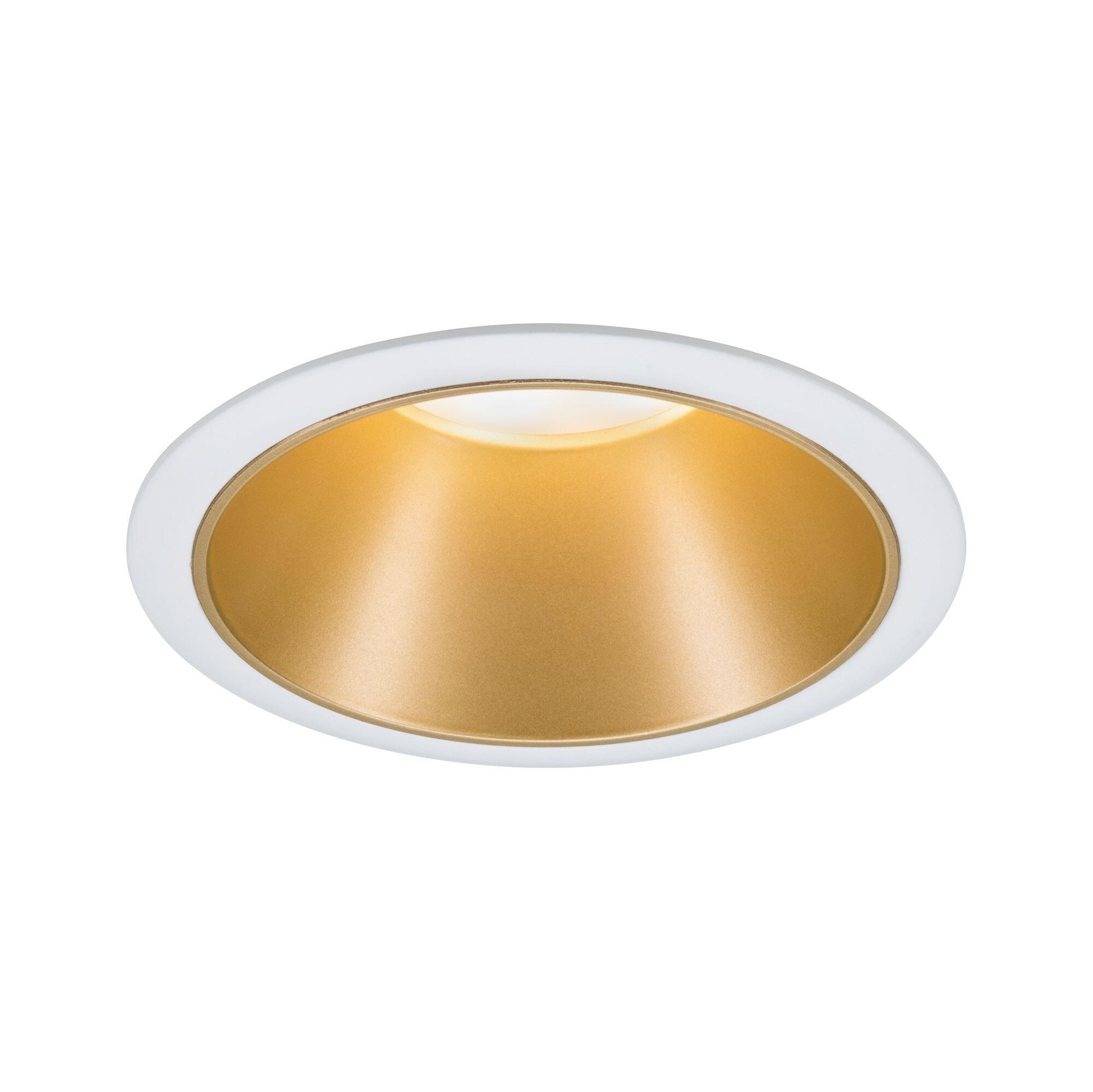 Spot à encastrer Cole led intégrée, 2700K PAULMANN rond blanc/doré - 4