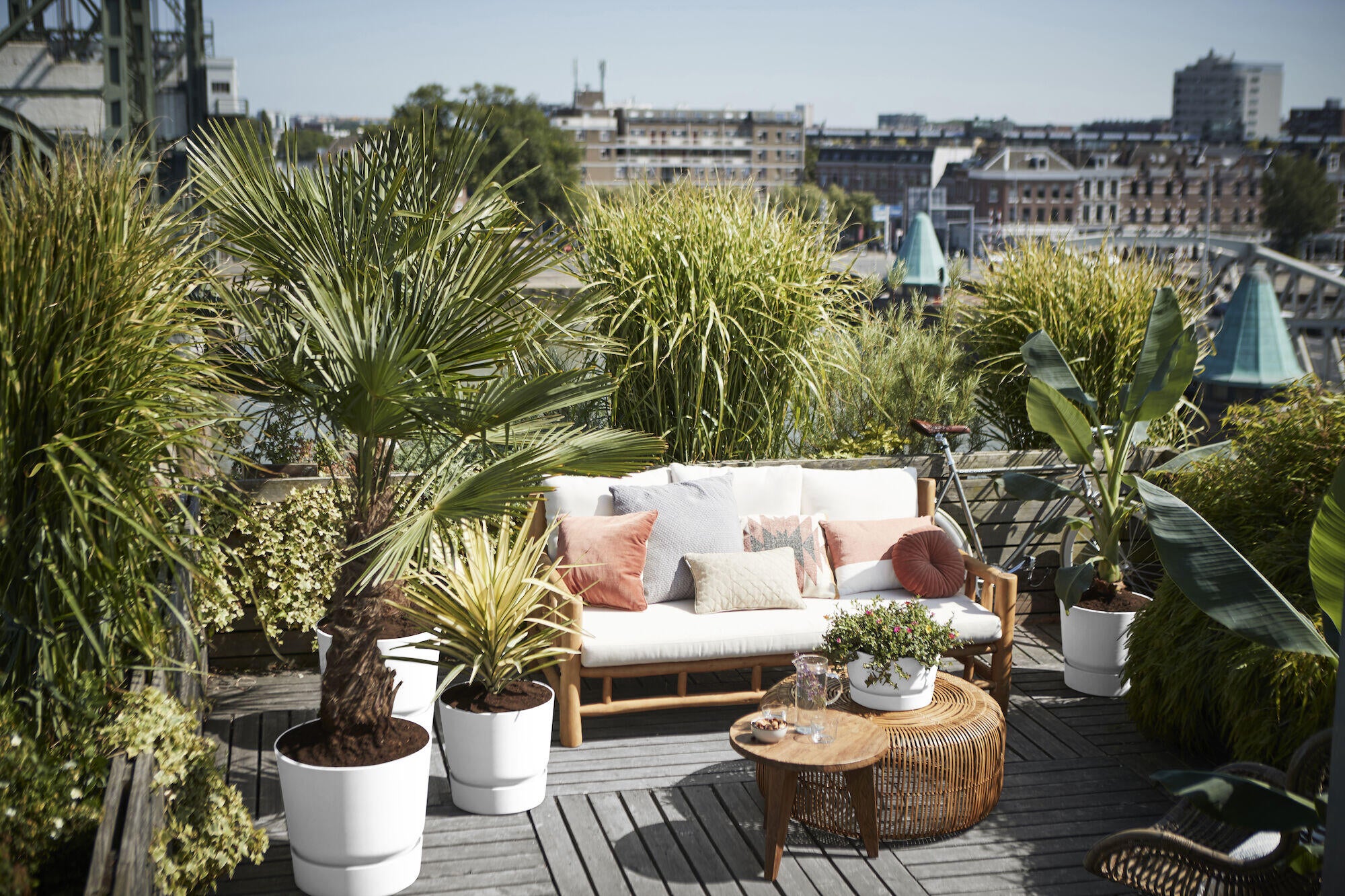 Pot polypropylène ELHO Greenville, Diam.47 x H.44.1 cm, blanc - 2