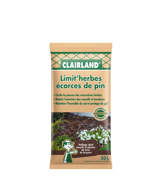Écorce de pin maritime plantes acidophiles CLAIRLAND, 50 l