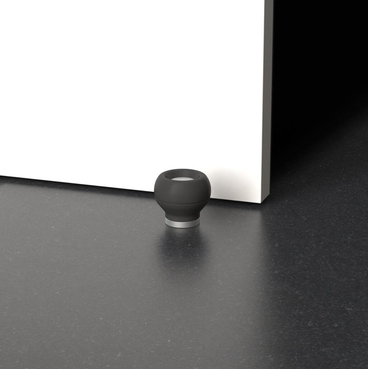 Butée de porte REI caoutchouc softouch gris Diam.4.5 cm x H.4.1 cm x l.2.8 cm - 2