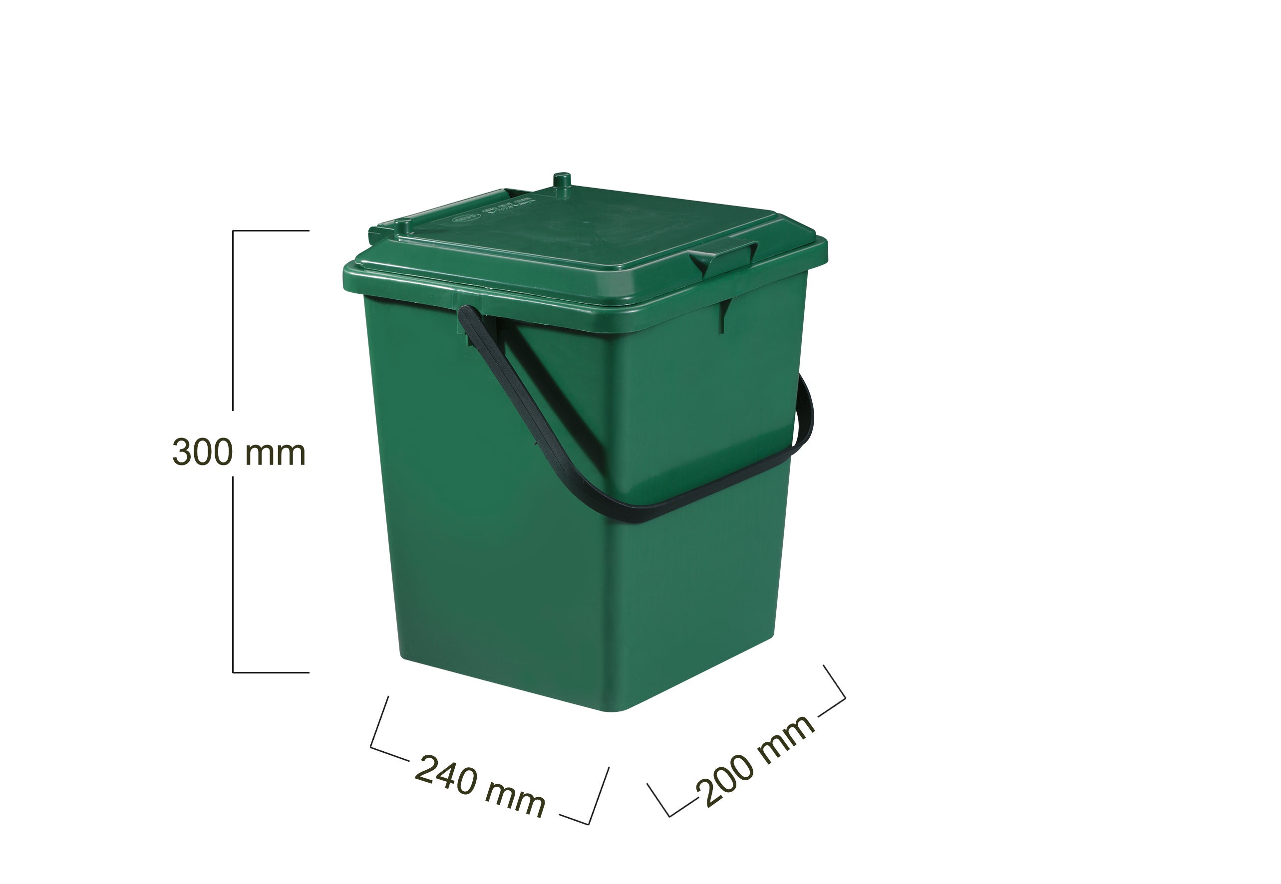Seau monobloc GARANTIA 640010 vert sapin 8 l - 2
