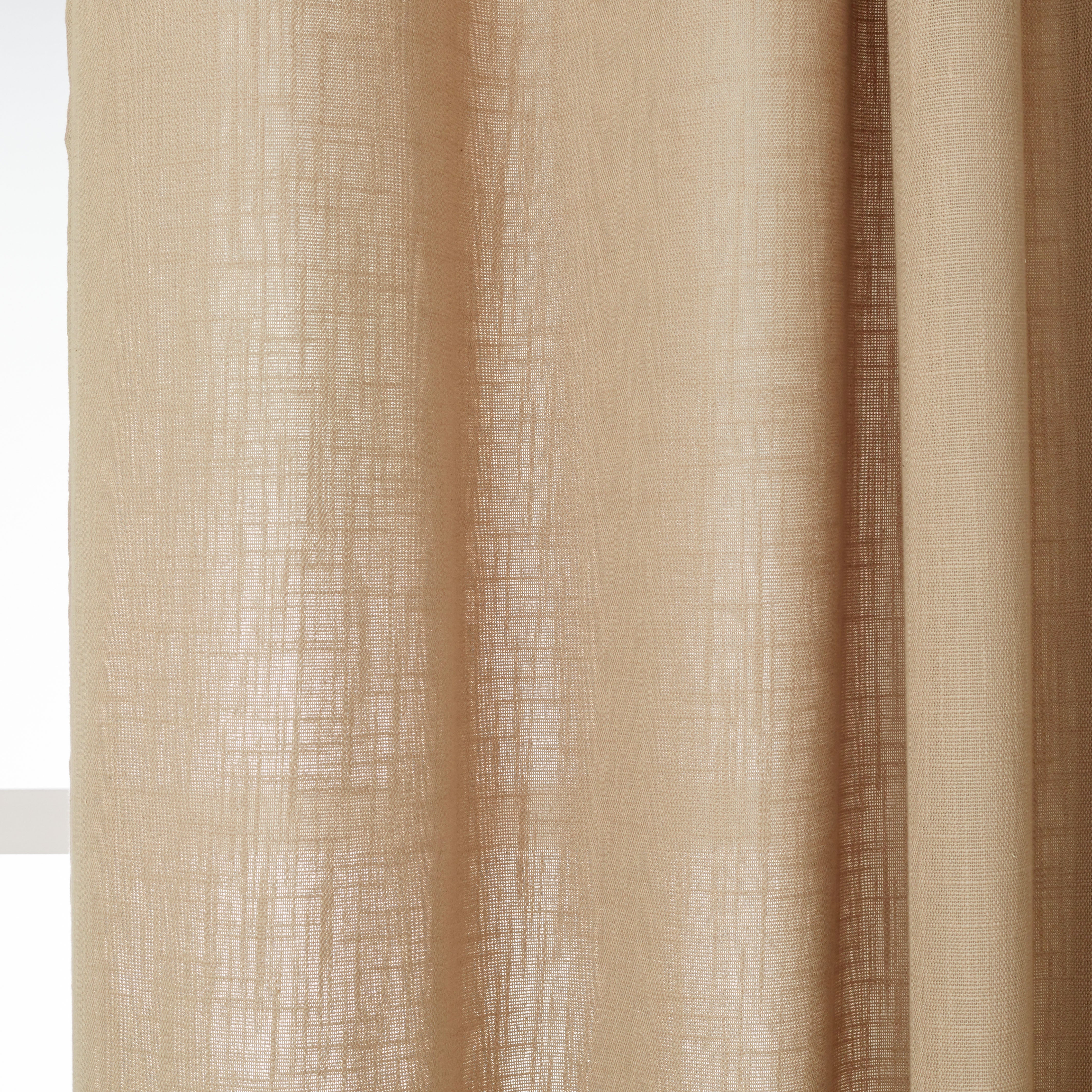 Rideau tamisant, Joey coton, beige H.250 x l.140 cm - 4