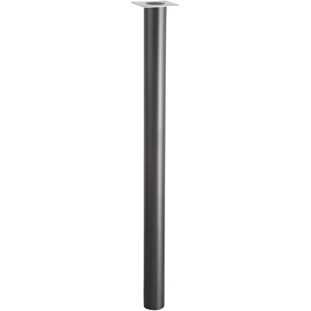 4 pieds de table cylindriques noir, diamètre 5 cm x hauteur 71 cm