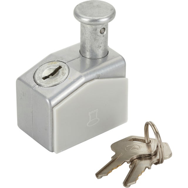 Verrou de sécurité pour baie coulissante gris AFBAT