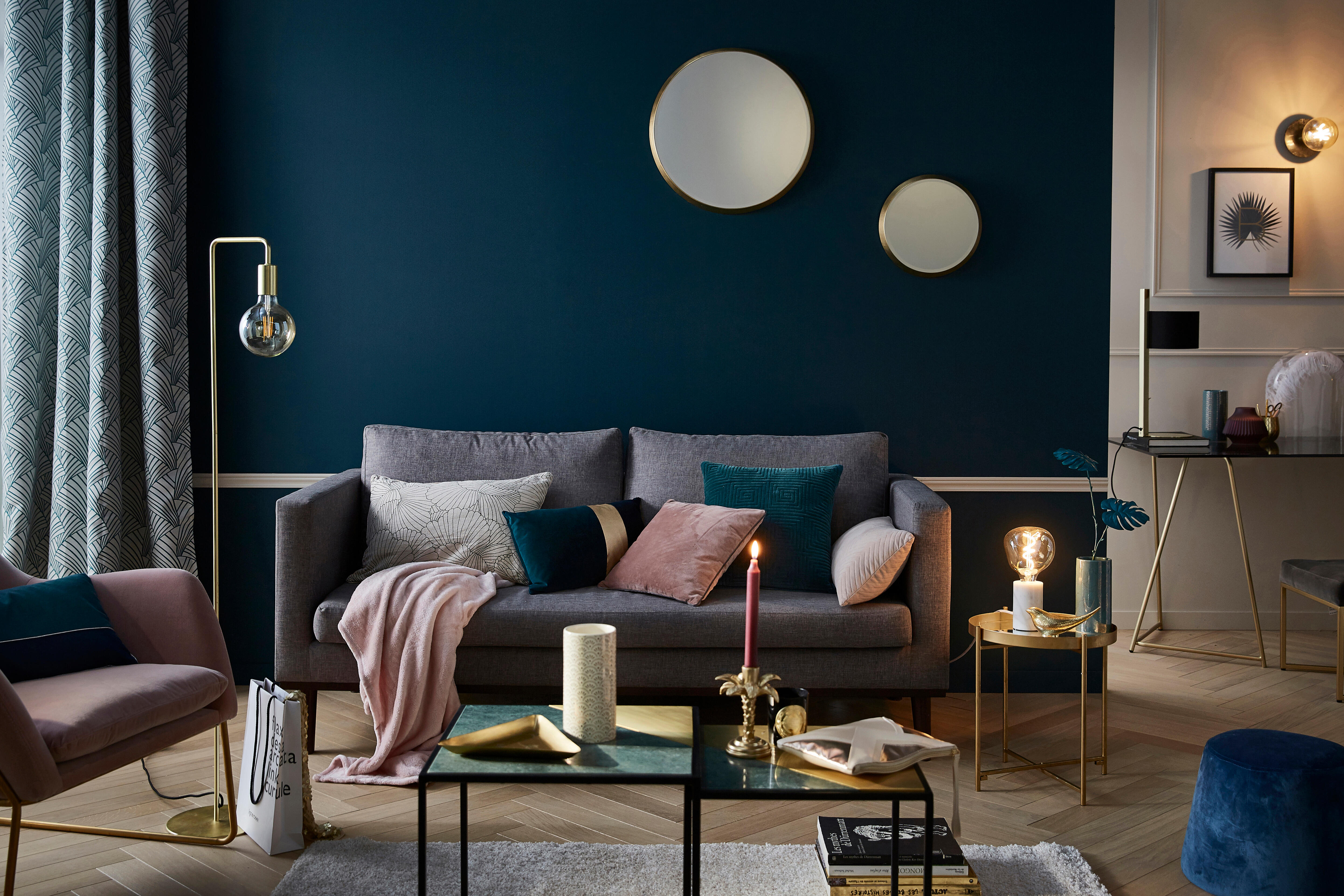 Rideau tamisant, Ardeco, vert H.250 x l.135 cm - 4