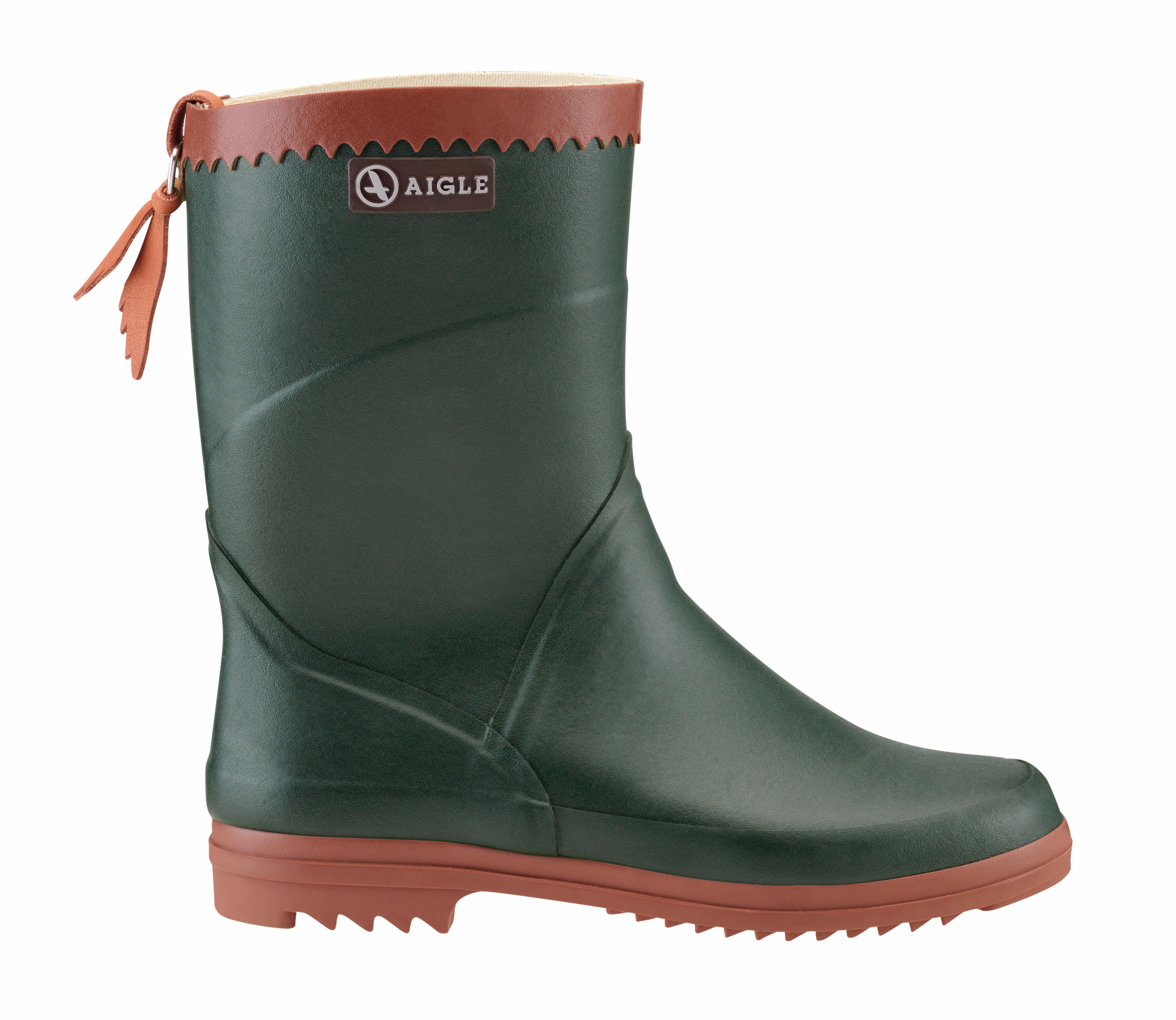 Demi-botte Caoutchouc et néoprène AIGLE Jardin, vert, taille 37