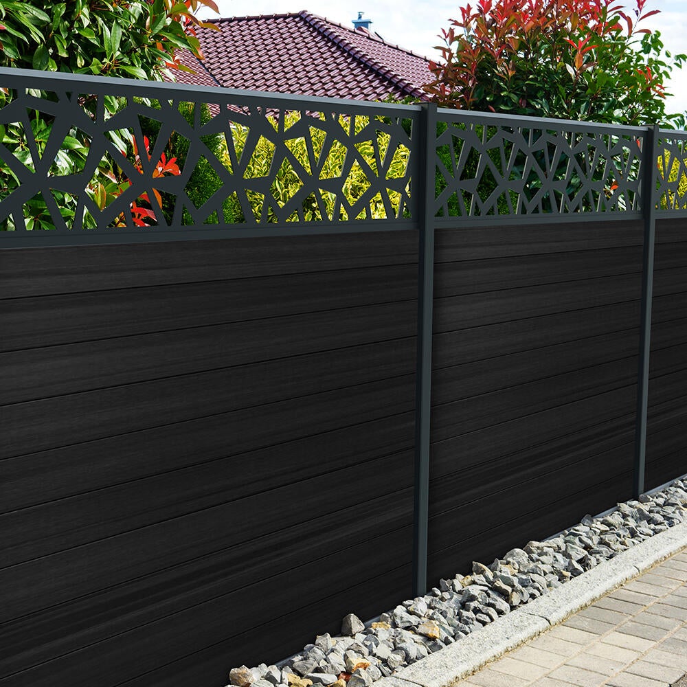 Lame composite à emboîter Alix  noir, L.176 x H.14.8 cm x Ep.21 mm - 2