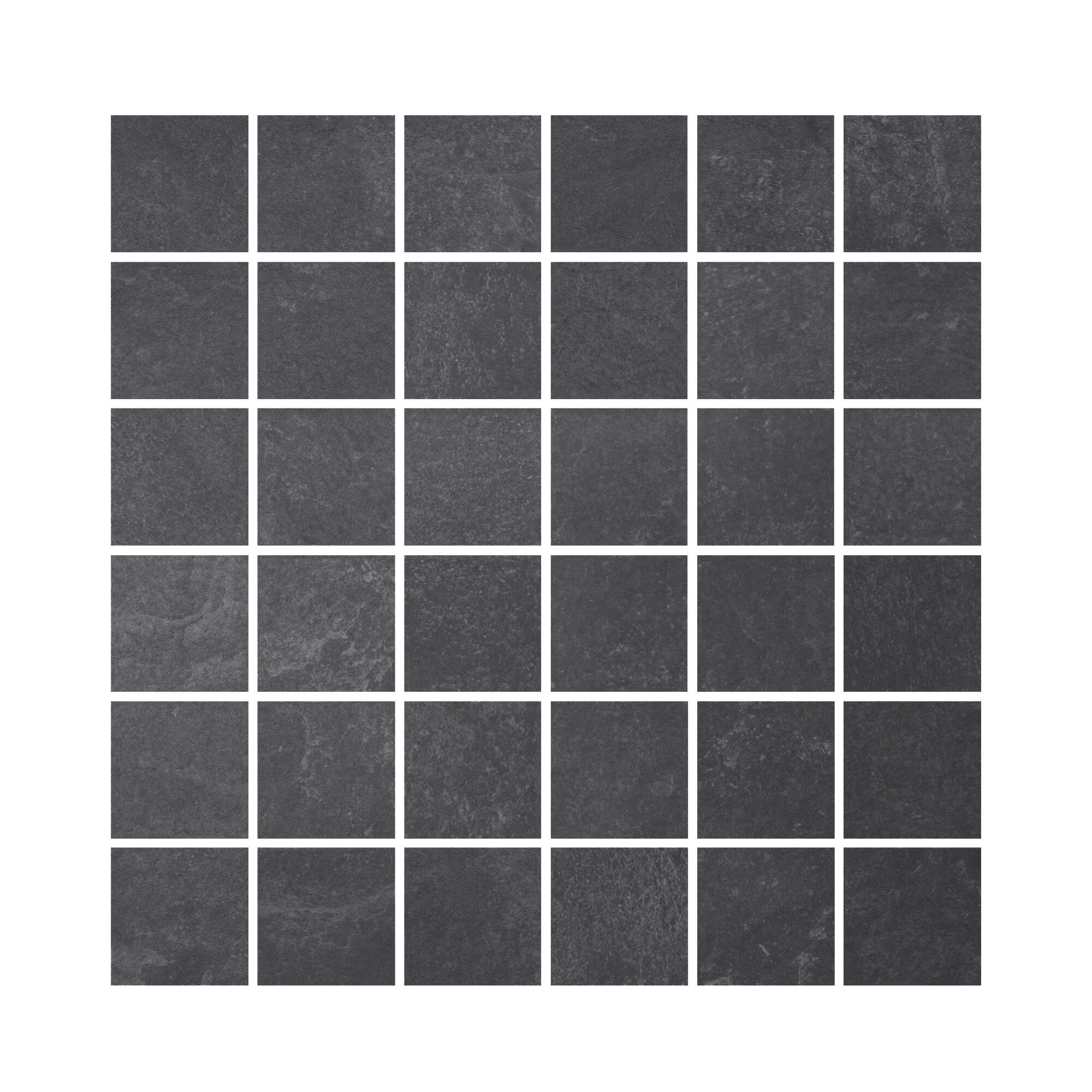 1 plaque de mosaïque sol Sicile grès cérame effet pierre noir 30 x 30 cm ITALGRE - 2