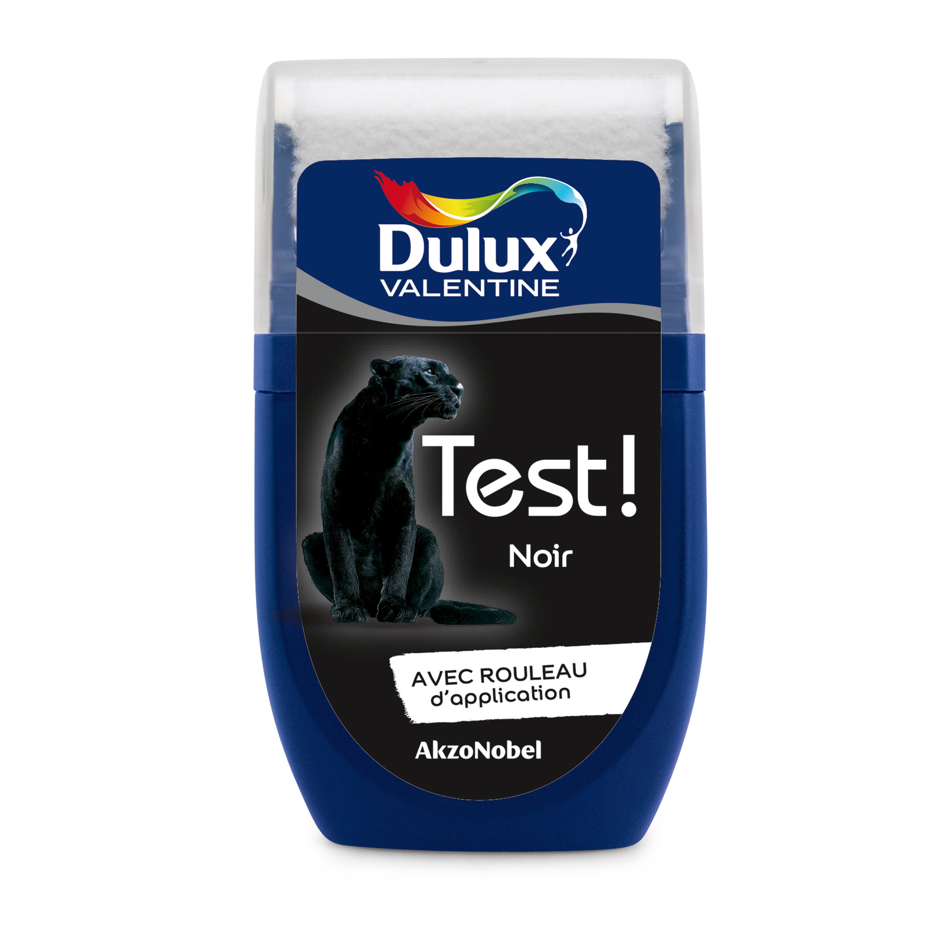Testeur peinture mur, boiserie noir satin DULUX VALENTINE Crème de couleur 0.03L - 7