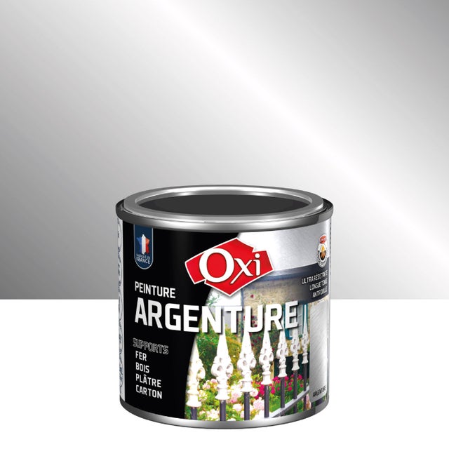 Peinture fer extérieur OXI argenture brillant 125 ML