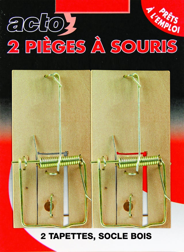 BLISTER 2 TAPETTES A SOURIS AVEC SOCLE EN BOIS
