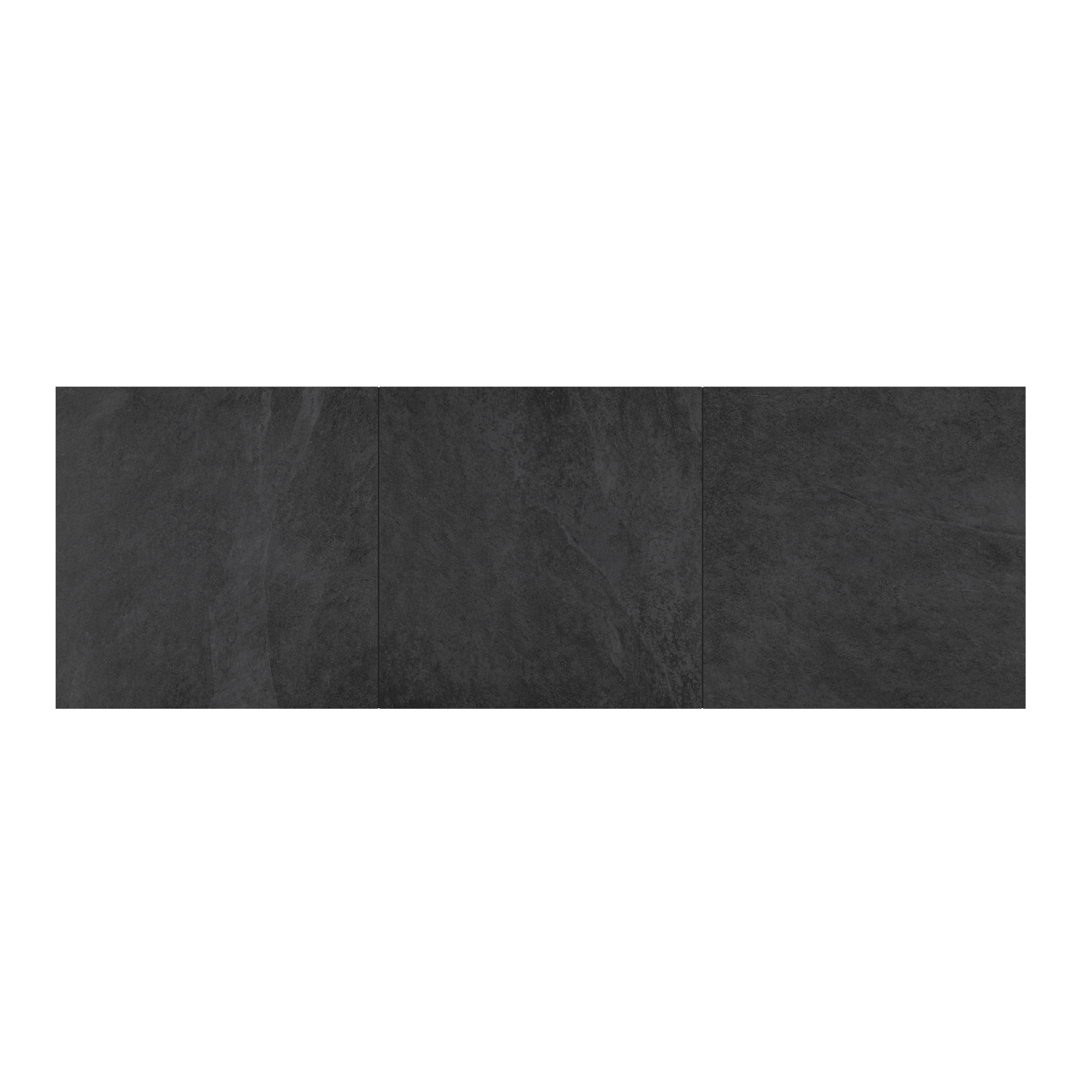 Carrelage sol intérieur / mur intérieur effet pierre noir Quartzite l.60.4 x L.6 - 2