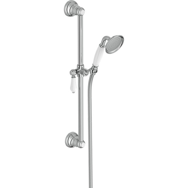 Pommeau de douche, flexible et barre de douche 1 jet chrome Louise JACOB DELAFON