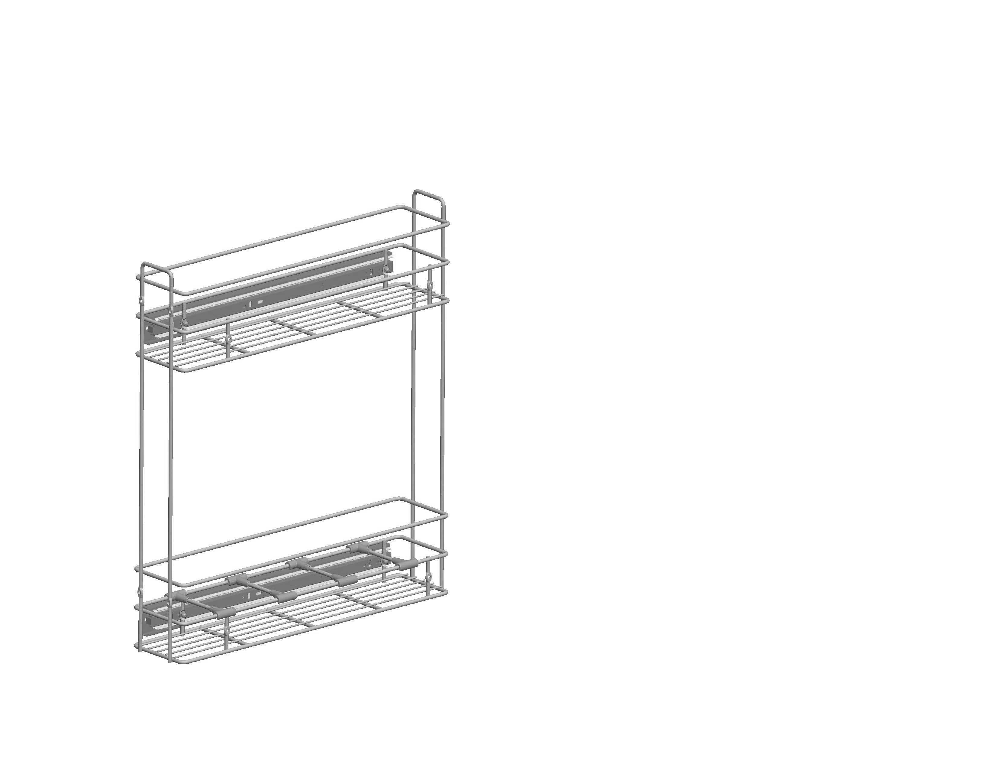 Panier coulissant, epices et bouteilles pour meuble l.15 cm - 3