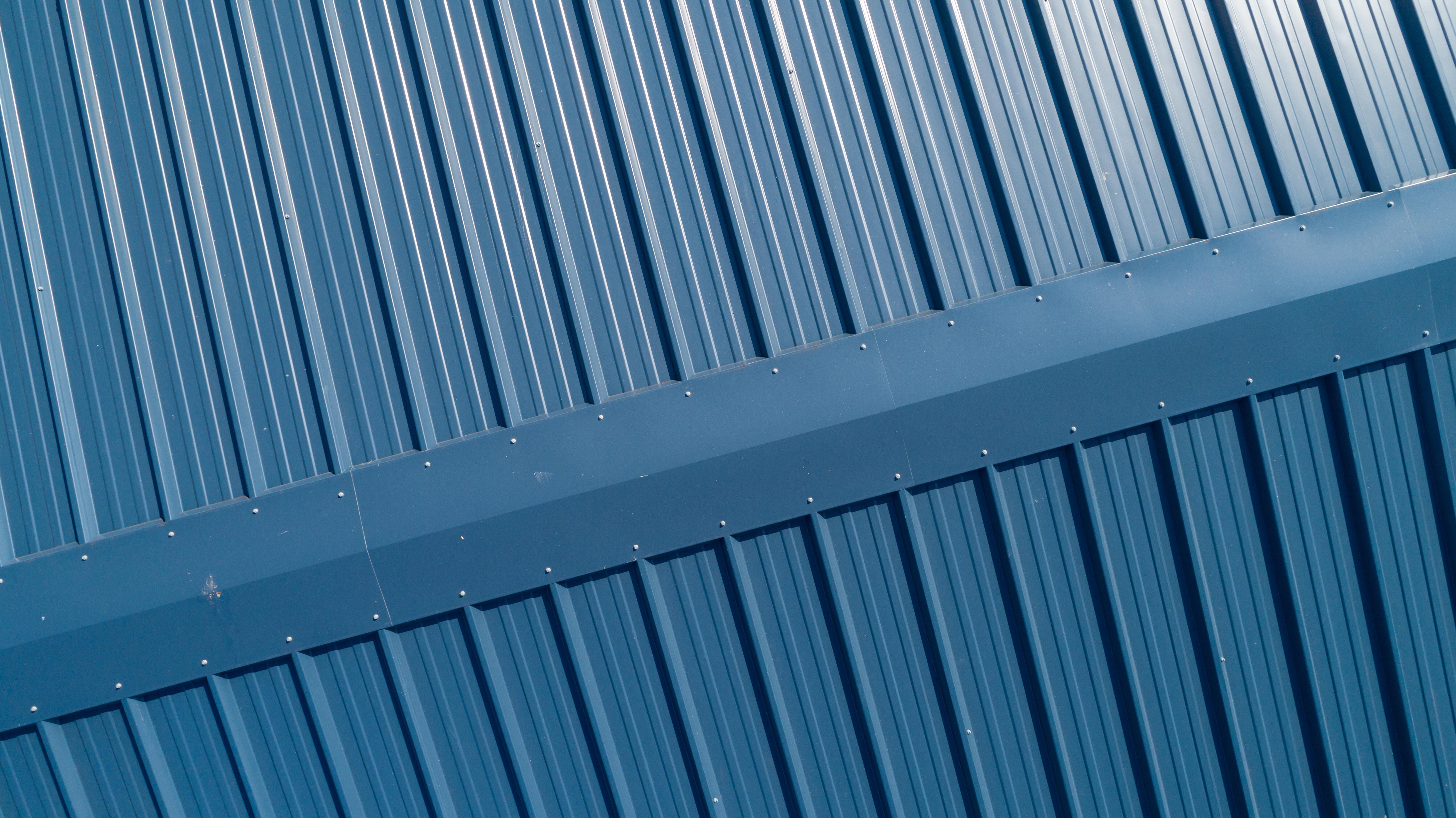 Tôle bac acier nervuré bleu anti-condensation, l.1.05 x L.3 m, H.45 mm, Ep.0.63  - 10