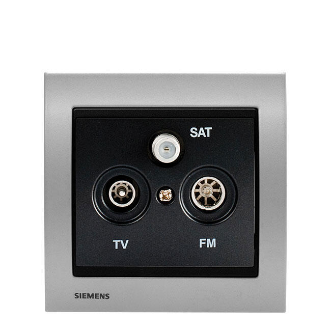 Prise tv / fm / sat complet, SIEMENS Delta, noir gris / argent Leroy — free download