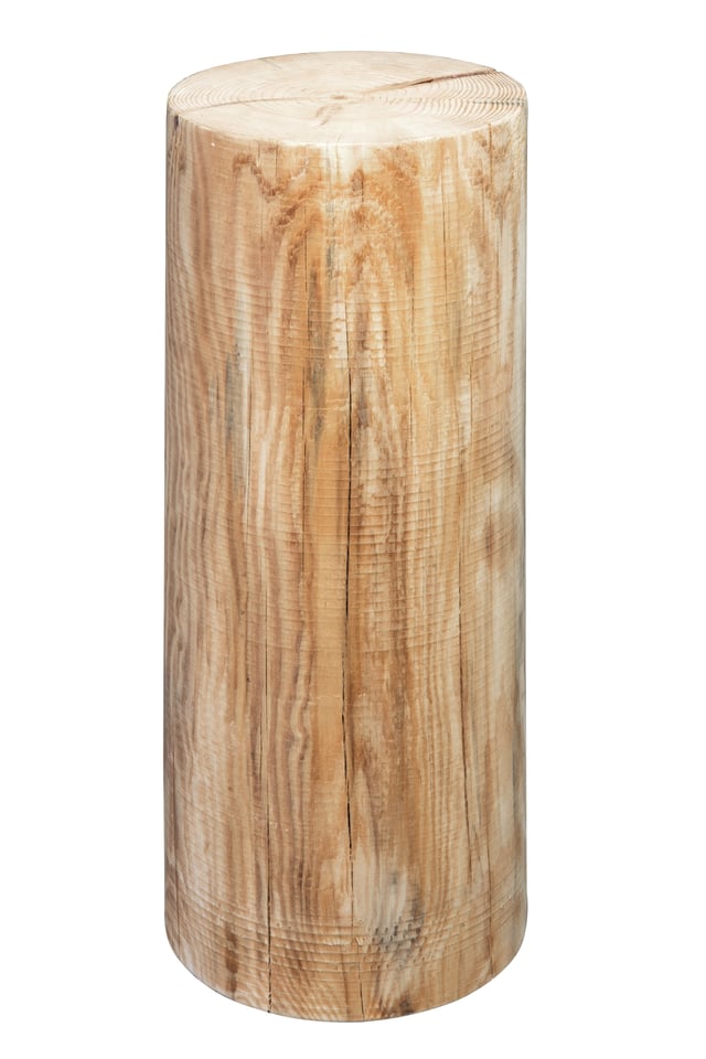 Rondin en sapin épicéa non traité, H.45 x Diam.20 cm