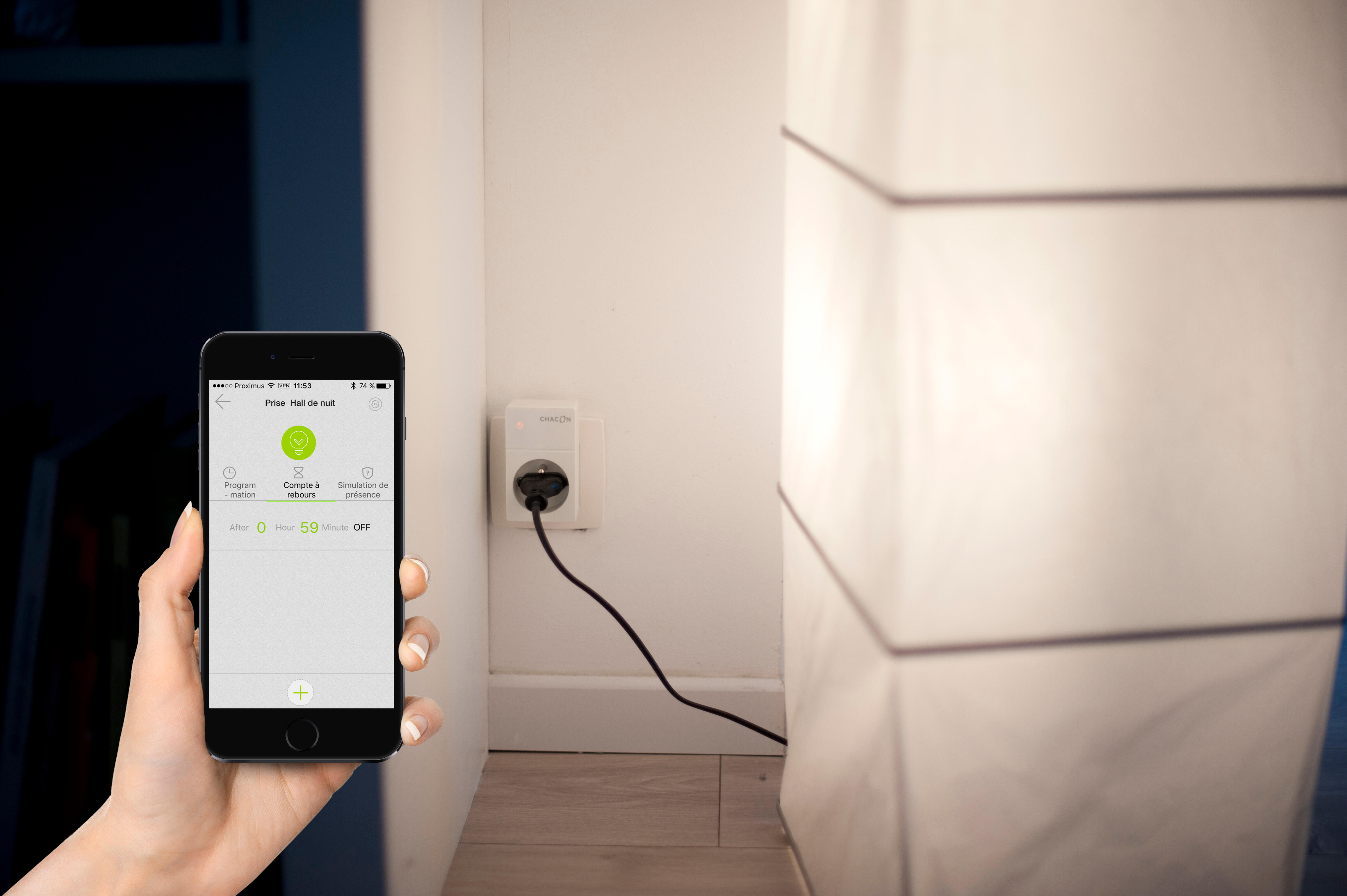 Prise wifi intérieur CHACON, 3500 W - 5