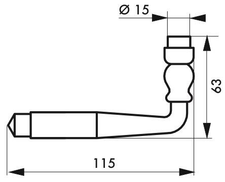 Béquille aluminium epoxy x l.12 x H.1.5 cm - 4