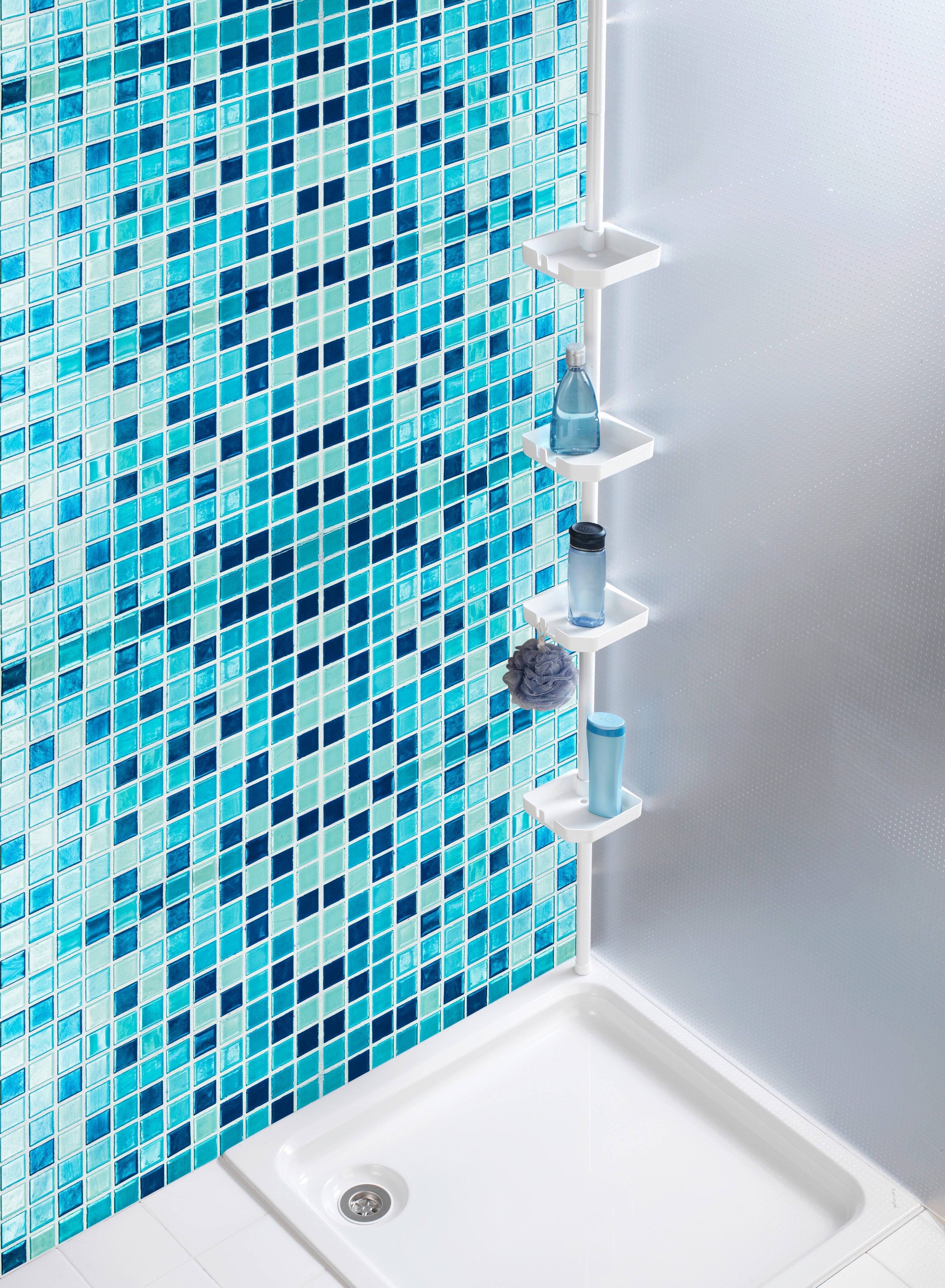 Etagère de douche télescopique blanche funky WENKO - 3