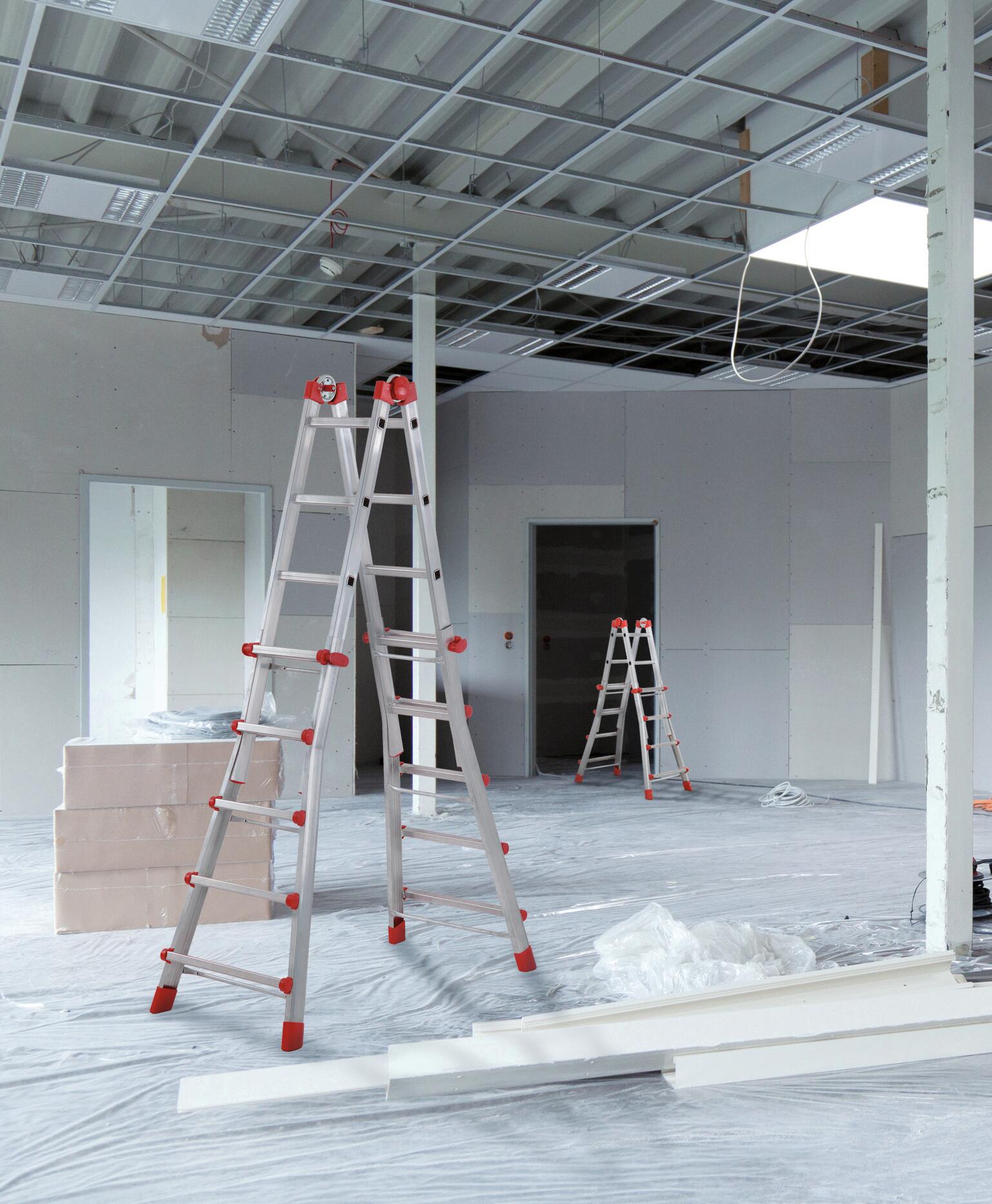 Echelle télescopique aluminium HAILO 16 marches - 2