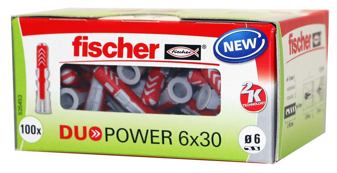 100 tacos multimaterial FISCHER DUOPOWER, ø 8 x L. 40 mm - 4