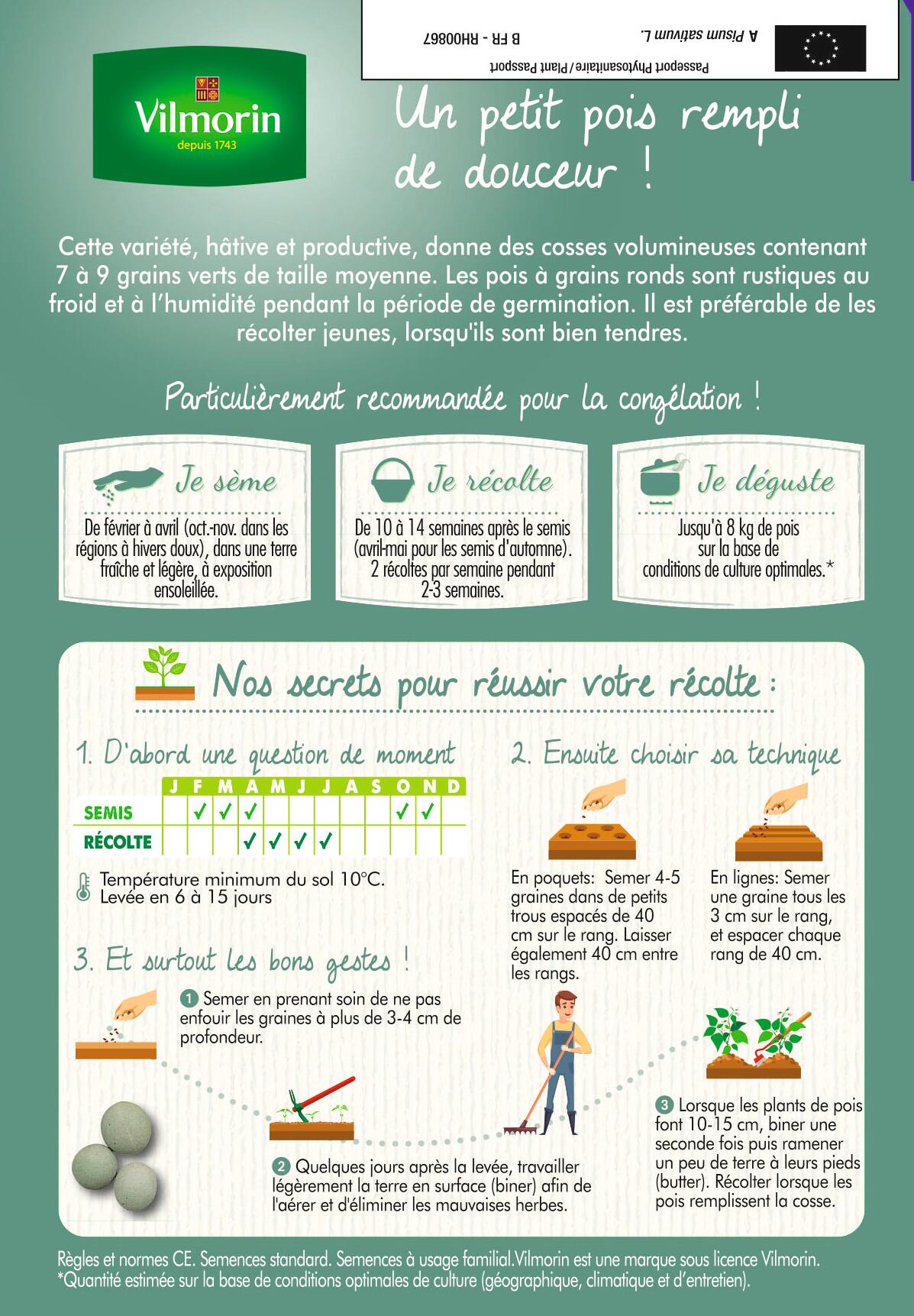 Graines de pois VILMORIN 246 g - 2