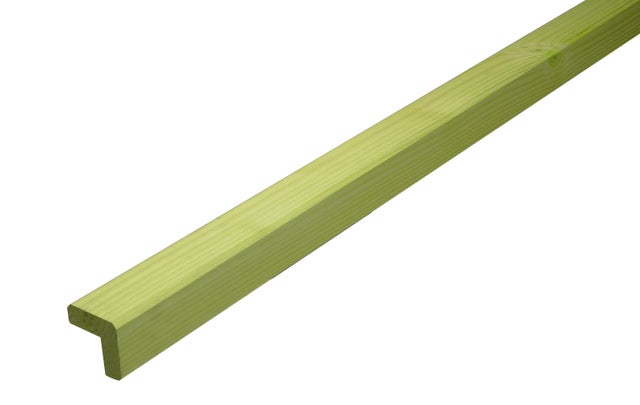 Baguette d'angle sortant épicéa 45 x 45 vert 2.75 m