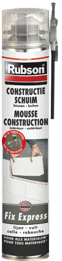 Mousse expansive polyuréthane construction manuelle 750 ml - RUBSON Fix Express