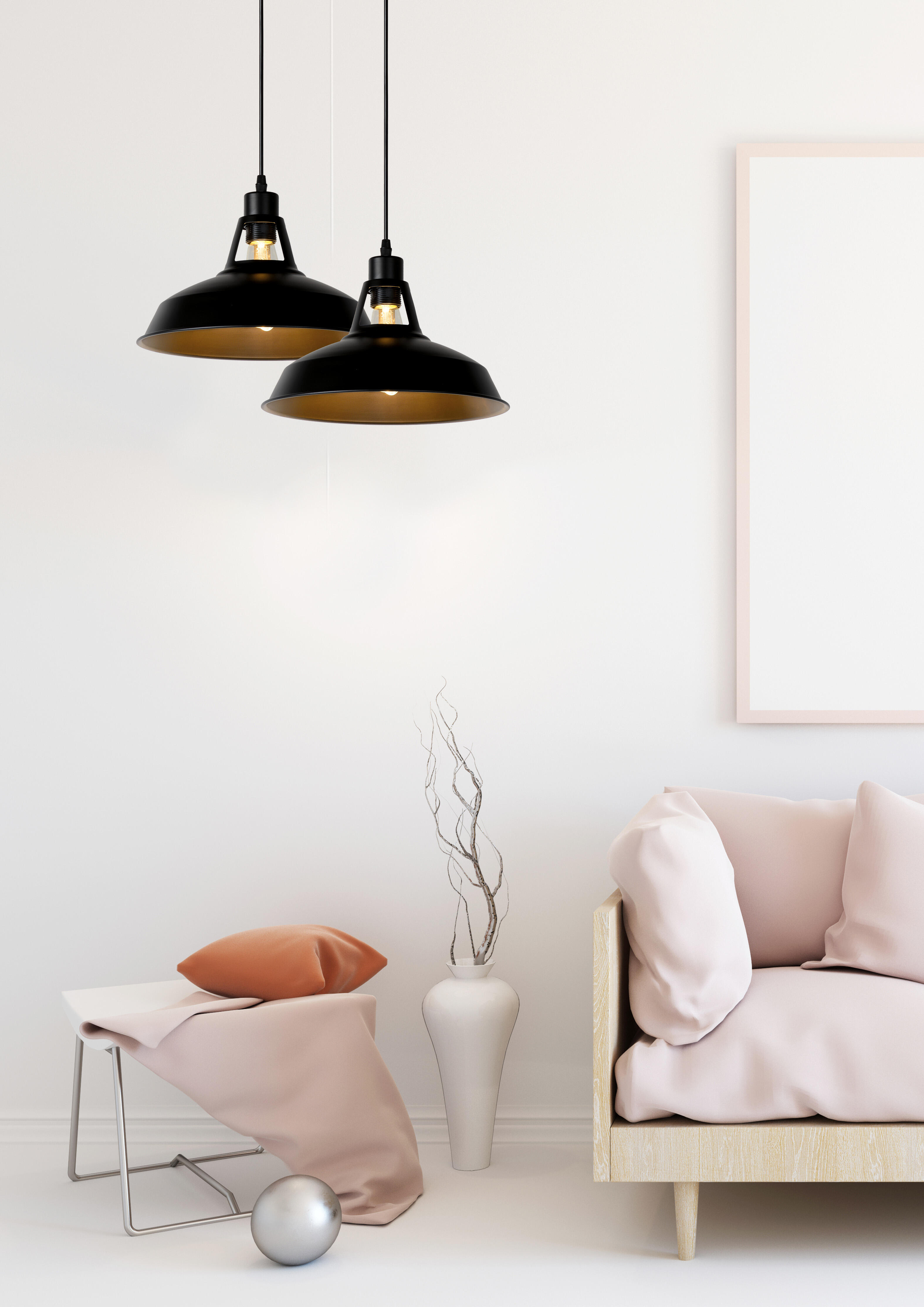 Suspension Brassy acier, noir, Diam.31 cm, E27 - 3