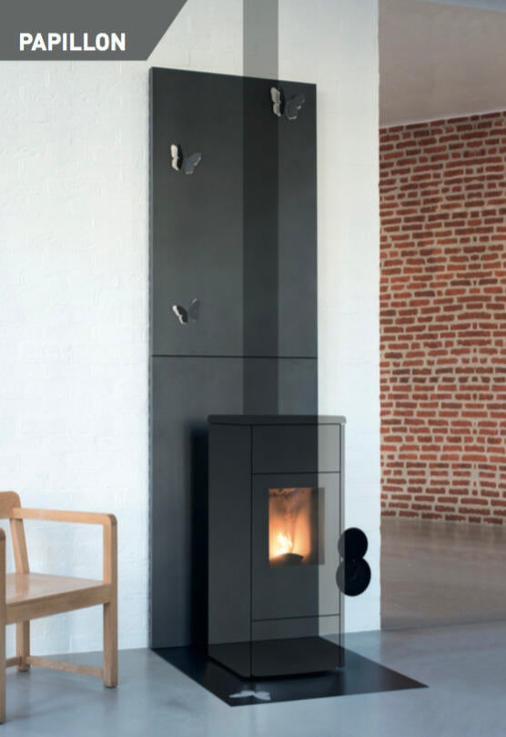 Plaque de protection murale noir sablé DEVAUX Papillon, l.80 cm x H.120 cm - 2