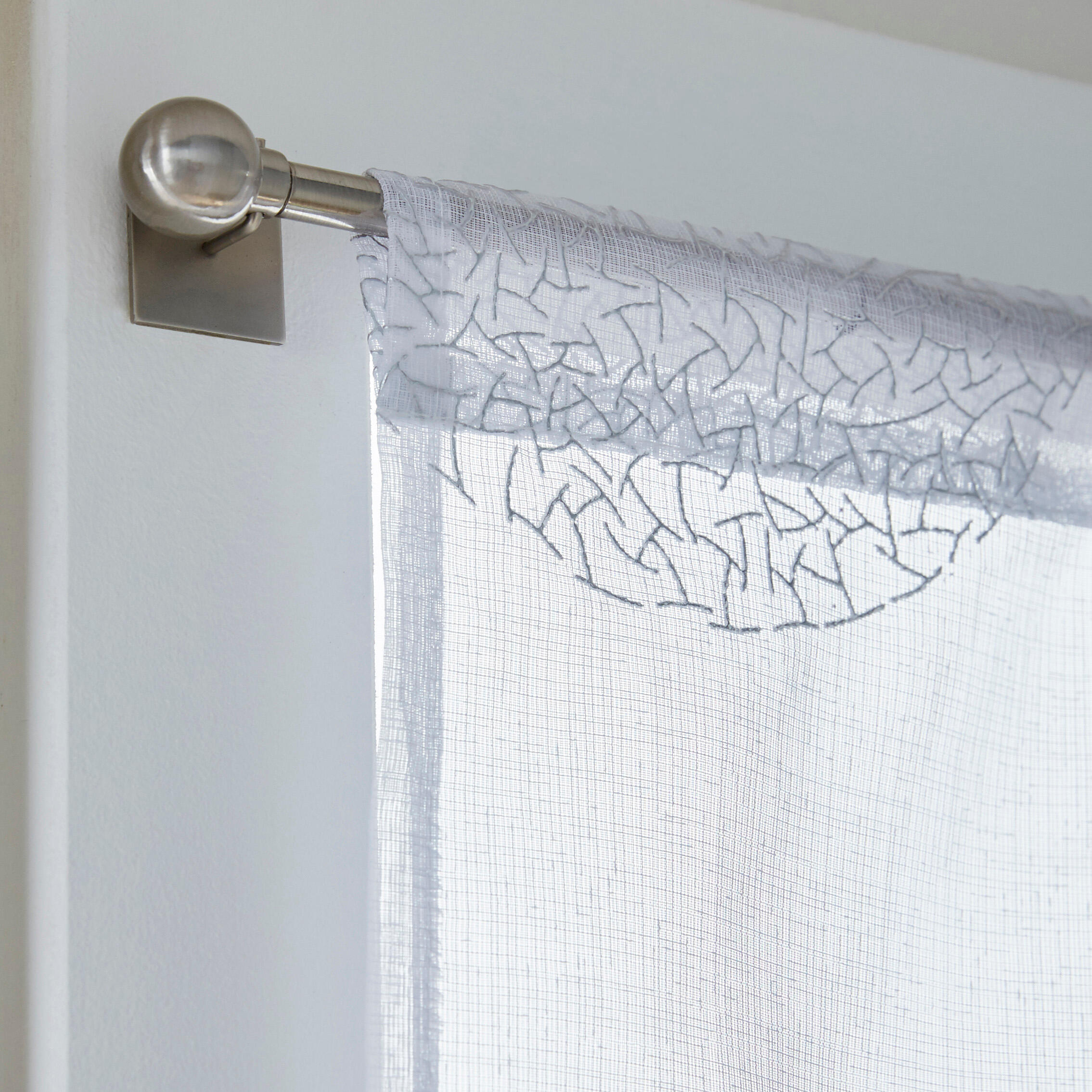 Barre de vitrage sans perçage chrome Chic, L.38 - 70 cm, diam.10 mm, INSPIRE - 3